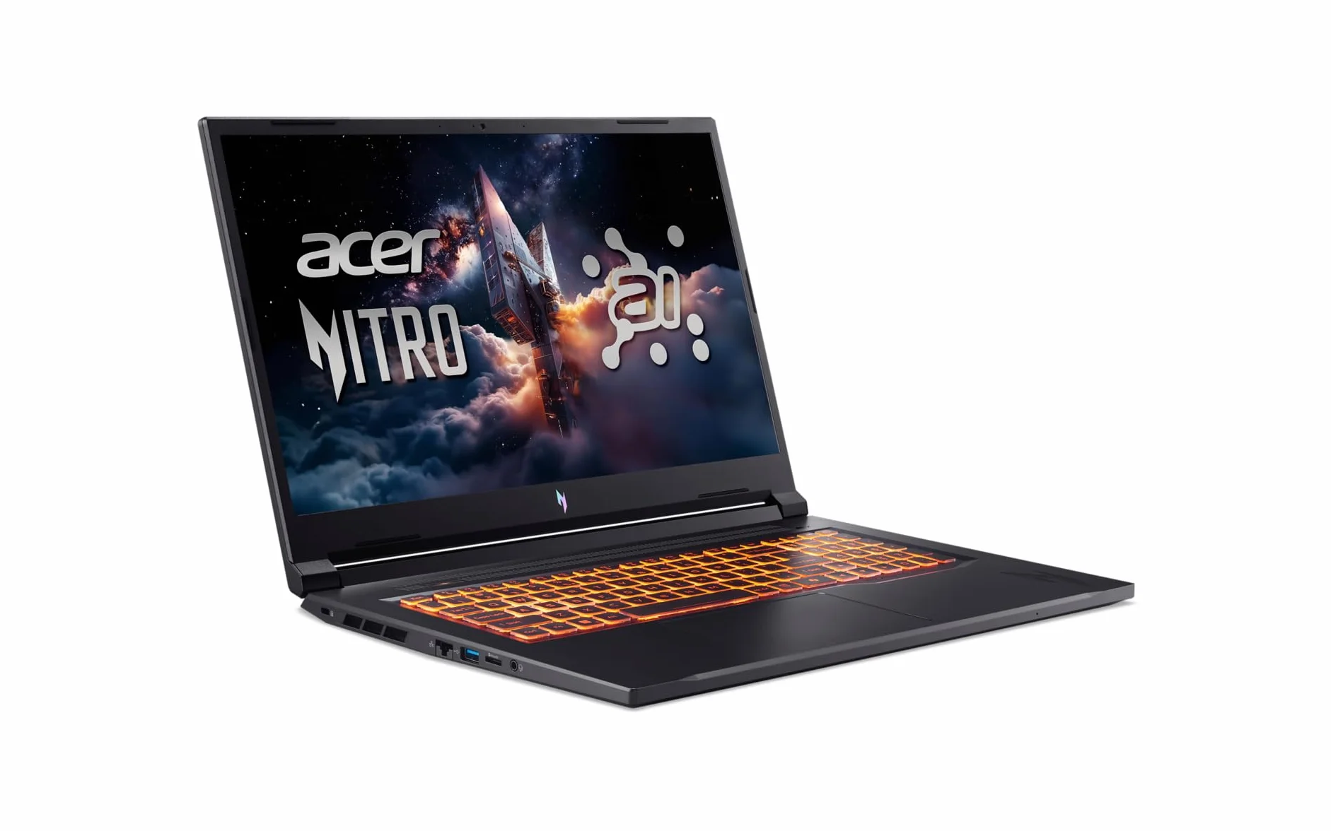 acer Nitro V 17 AI (ANV17-41-R0BS) laptop gamingowy, wyświetlacz 17" FHD IPS 144 Hz, AMD Ryzen 7 260, 16 GB RAM, 1 TB SSD, NVIDIA GeForce RTX 5060, Windows 11, klawiatura QWERTZ, czarny