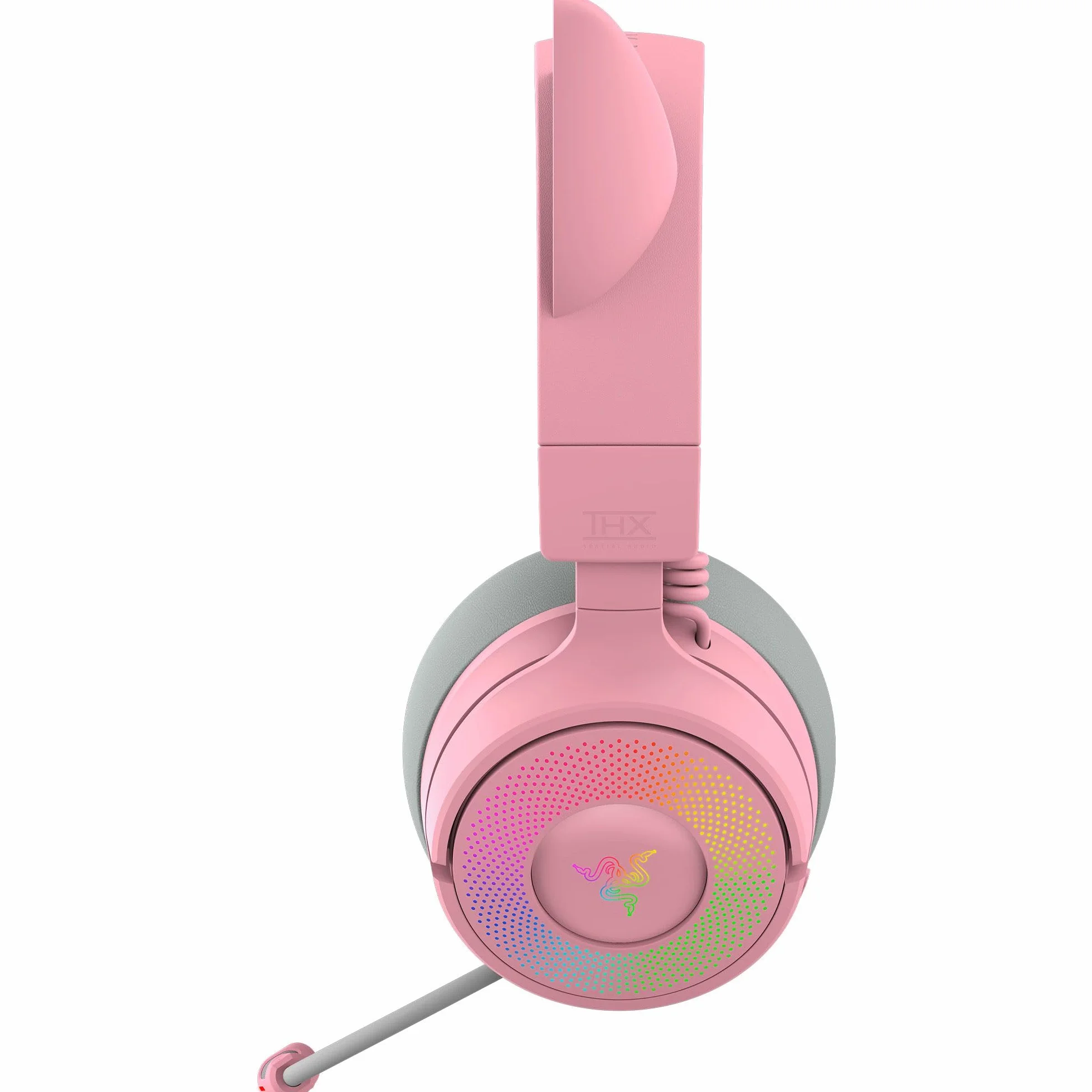 Razer Kraken Kitty V3 Pro bezprzewodowy zestaw słuchawkowy RGB do gier Triforce 40 mm Hyperspeed Bluetooth Quartz