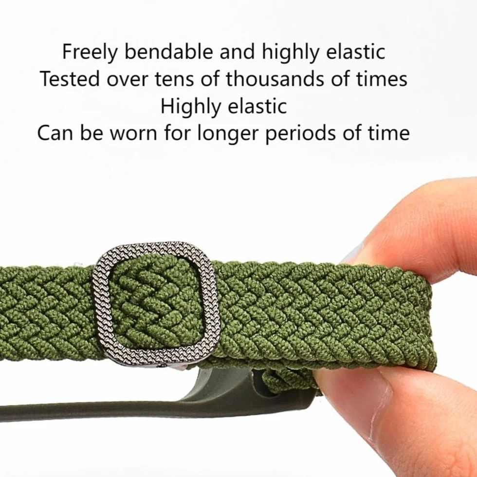 Pleciona bransoletka zastępcza kompatybilna z Xiaomi Smart Band 8/Mi 9/10 NFC elastyczny nylonowy pasek do zegarka
