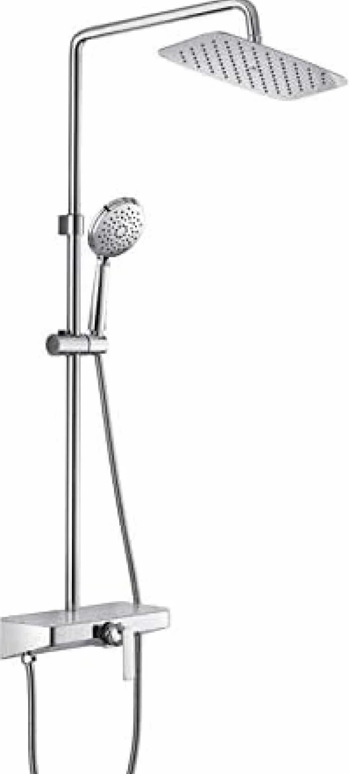 Bateria Natryskowa Rome Brass Do Montażu Na Ścianie, Z Uchwytem Natryskowym, Zestaw Natryskowy Do Łazienki, Bateria Wannowa, Bateria Mieszająca, Zestaw Natrysko