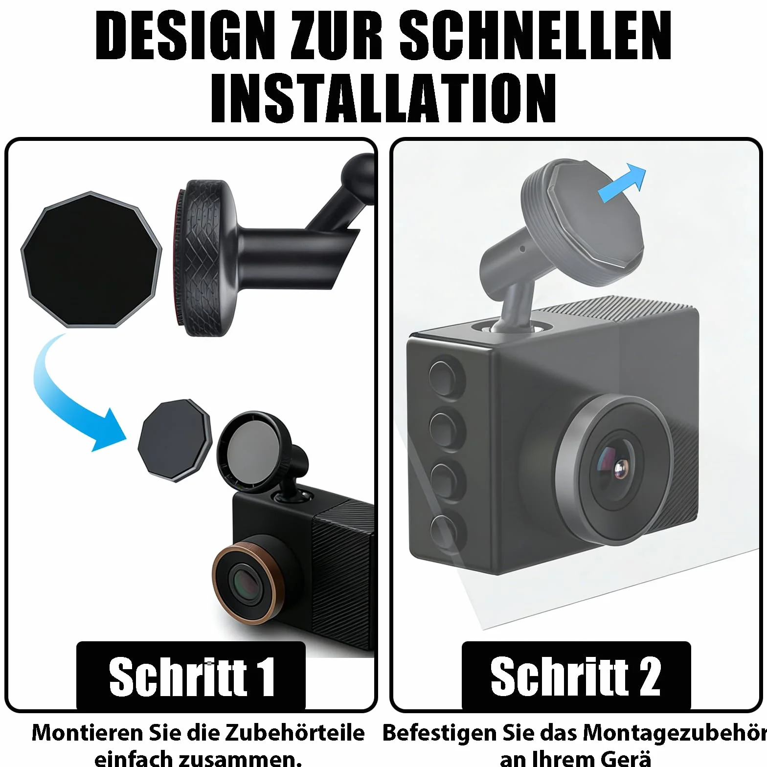 6 sztuk metalowych kamer na deskę rozdzielczą do Garmin Dashcam, do Garmin Dash Cam 45/46/47/55/56/57/65W/66W/67W/Tandem/Speak, z silną siłą magnetyczną, blacha żelazna, amortyzacja magnetyczna