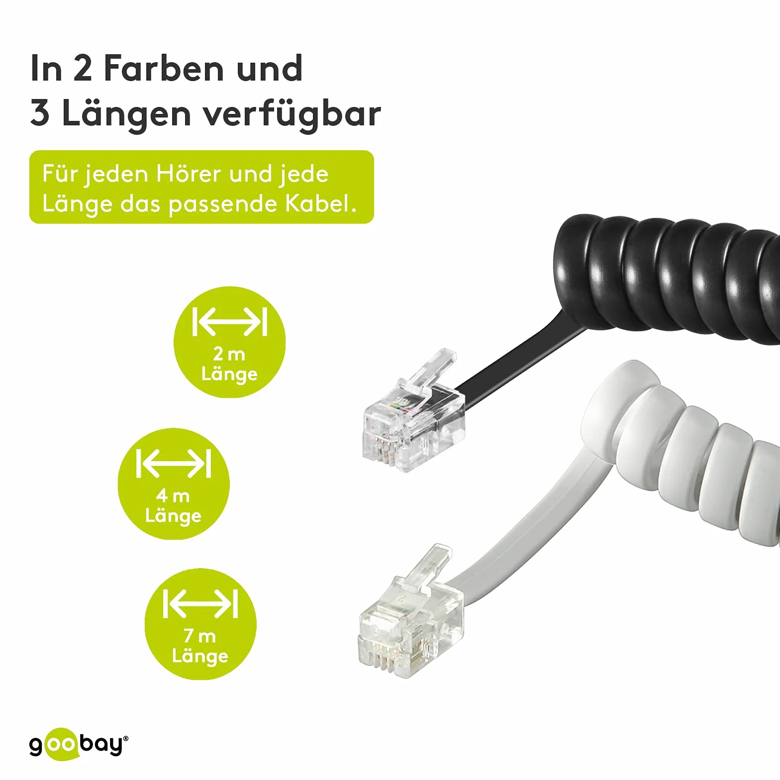 Goobay Kabel Telefoniczny Rj10 2 m Biały