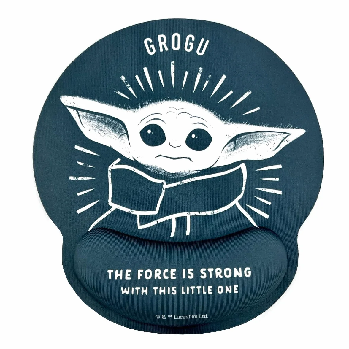 WONDEE Mandalorian Baby Yoda Ergonomiczna podkładka pod mysz Grogu, antypoślizgowa podkładka pod nadgarstek, podkładka Star Wars (oficjalna pieczęć)