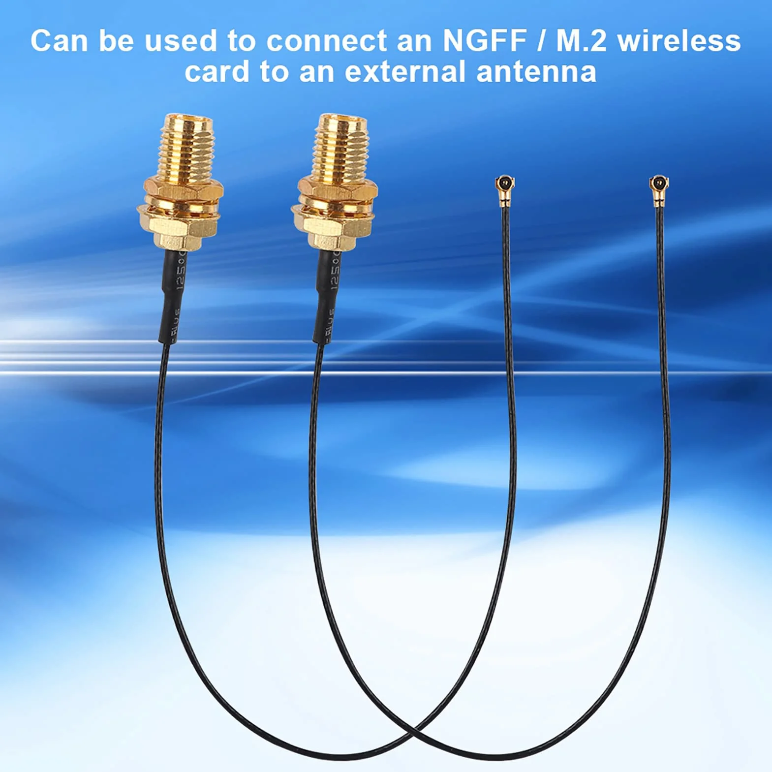 RP-SMA żeńska grodziowa do U.fl IPX MHF4 WiFi antena adapter kabel przedłużający PCI Express