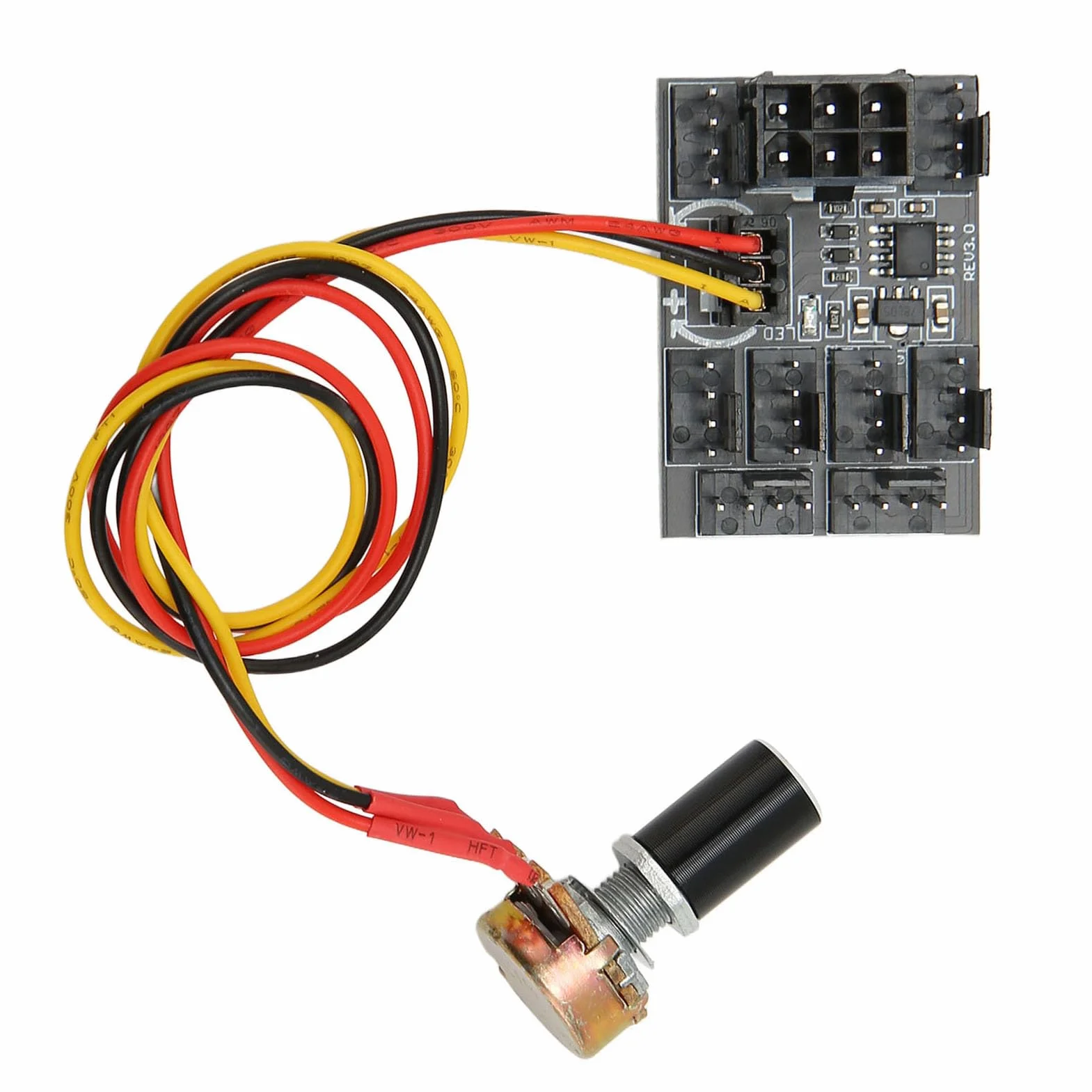 4-pinowy 3-pinowy Koncentrator Wentylatora PWM Kontroler Prędkości DC 12 V do Komputera PC, Gruby Klej do Mocowania, Elastyczny Przedłużacz, Długoterminowa stabilność, Gracze/entuzjaści