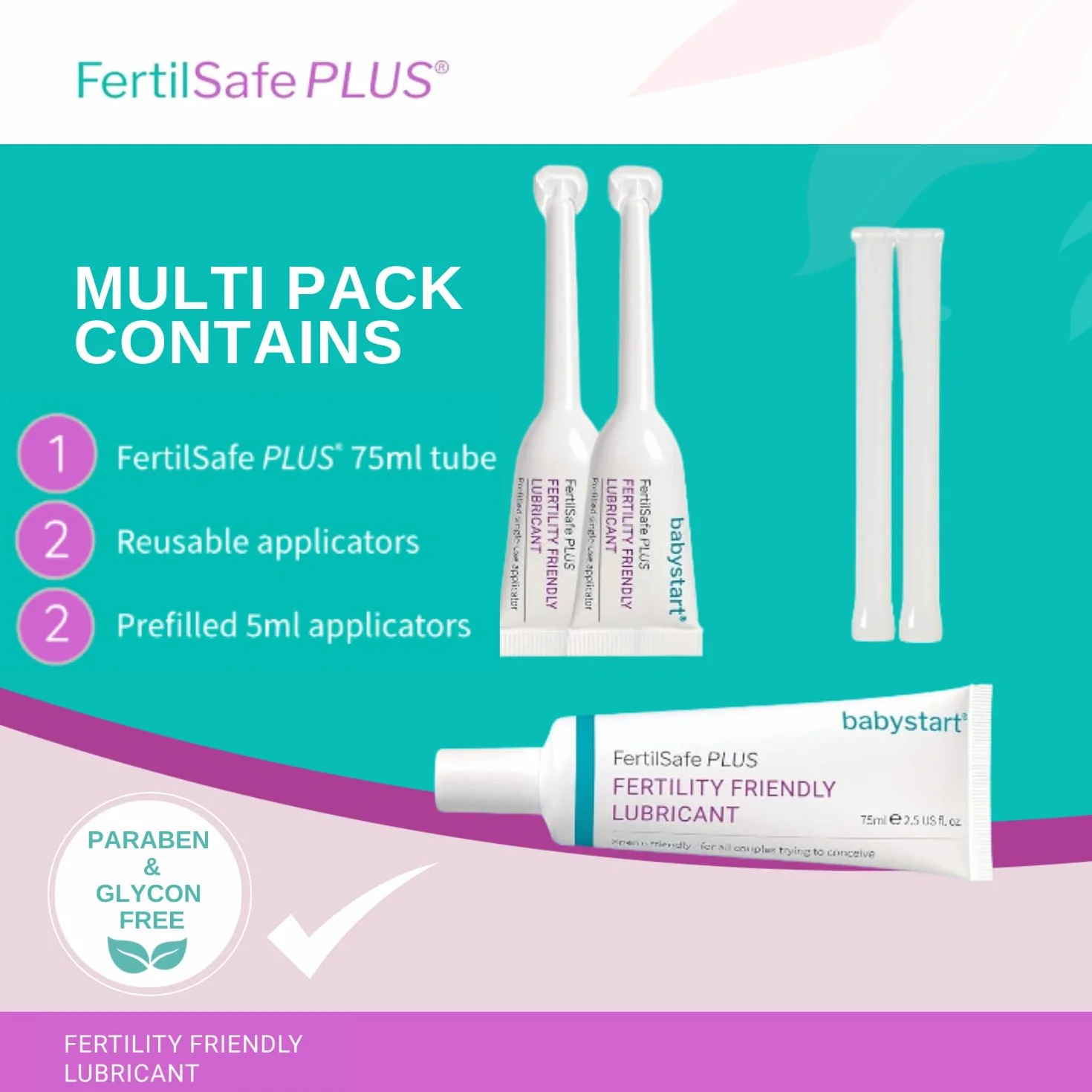 FertilSafe Plus - lubrykant do płodności 75 ml, 2 aplikatory, naturalny, bez parabenów