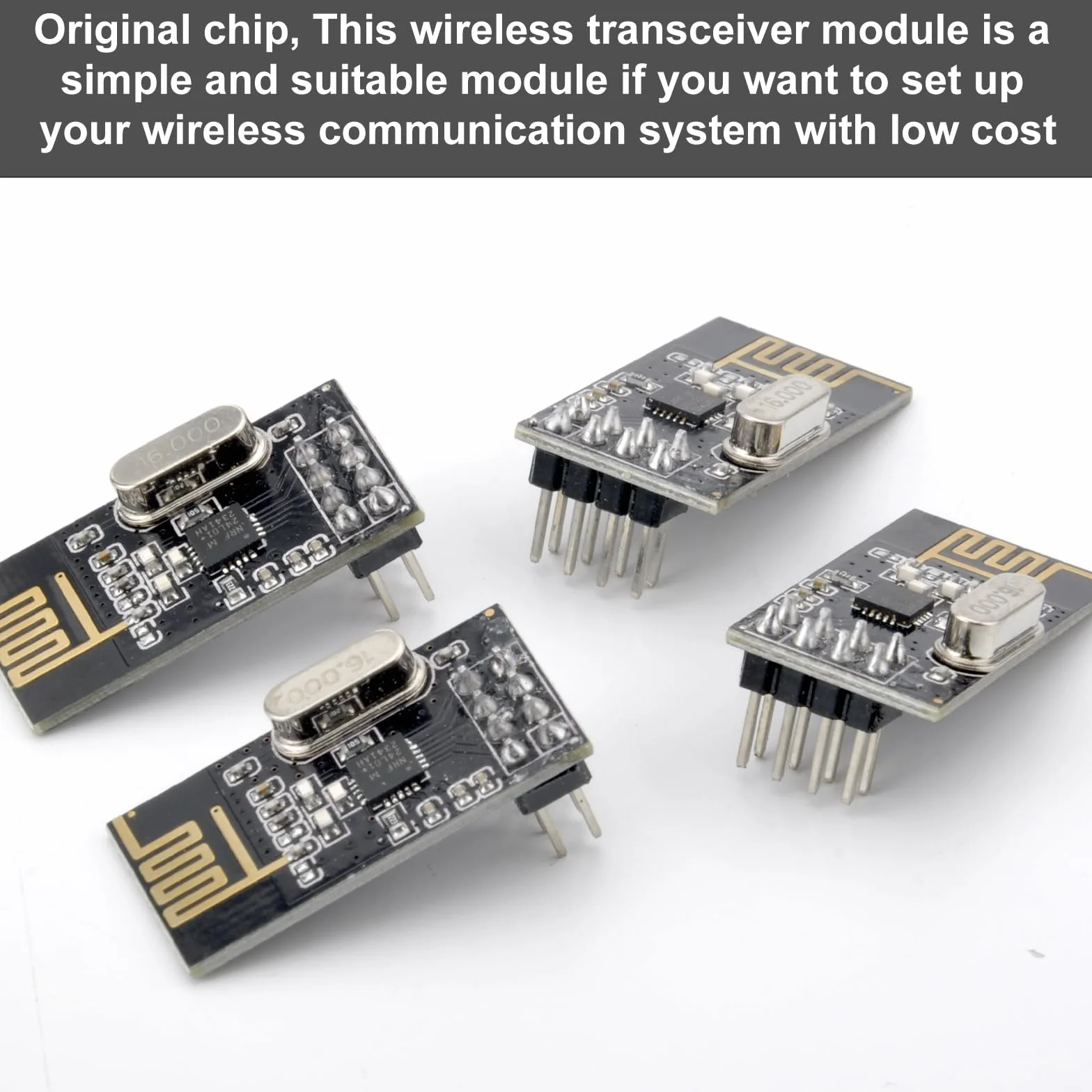 HENGBIRD 4 szt. nRF24L01 + bezprzewodowy moduł nadawczo-odbiorczy NRF24L01 + 2.4G Wireless Transceiver Radio Transceiver RF PI ARM Model Wireless 200M komunikacyjny