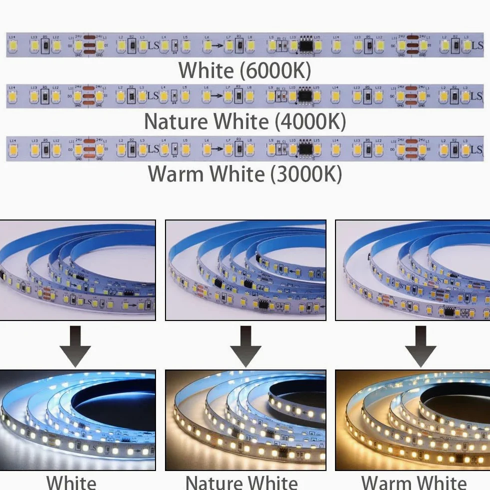 WS2811 2835 Taśma świetlna LED 120 diod LED/m płynąca woda i wyścigi konne DC24V elastyczny zimny biały + kontroler bezprzewodowy + zasilacz z efektami pościgu