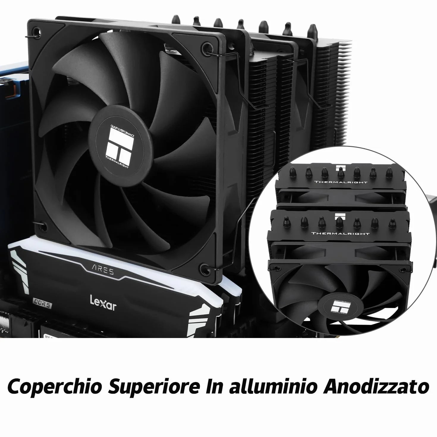 TR Phantom Spirit 120 SE Black CPU, chłodzenie procesora z 7 rurami cieplnymi, dwoma wentylatorami PWM 120 mm, AGHP 4.0, do AM4/AM5