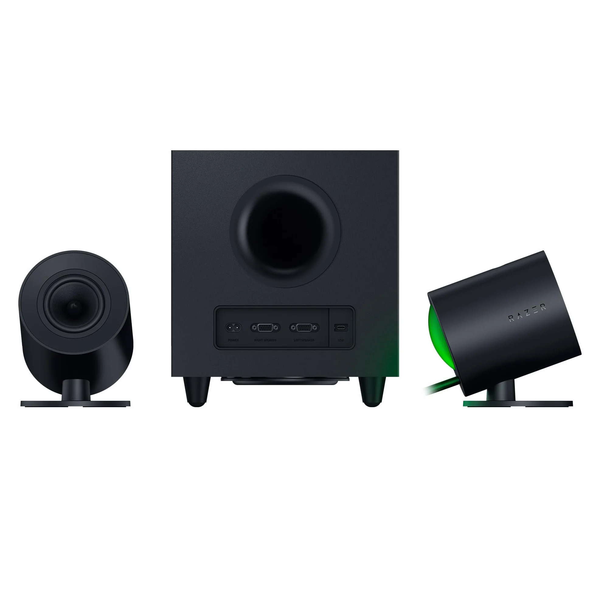 Razer Nommo V2 2.1 szerokopasmowe głośniki do gier PC z subwooferem przewodowym THX Audio Czarny