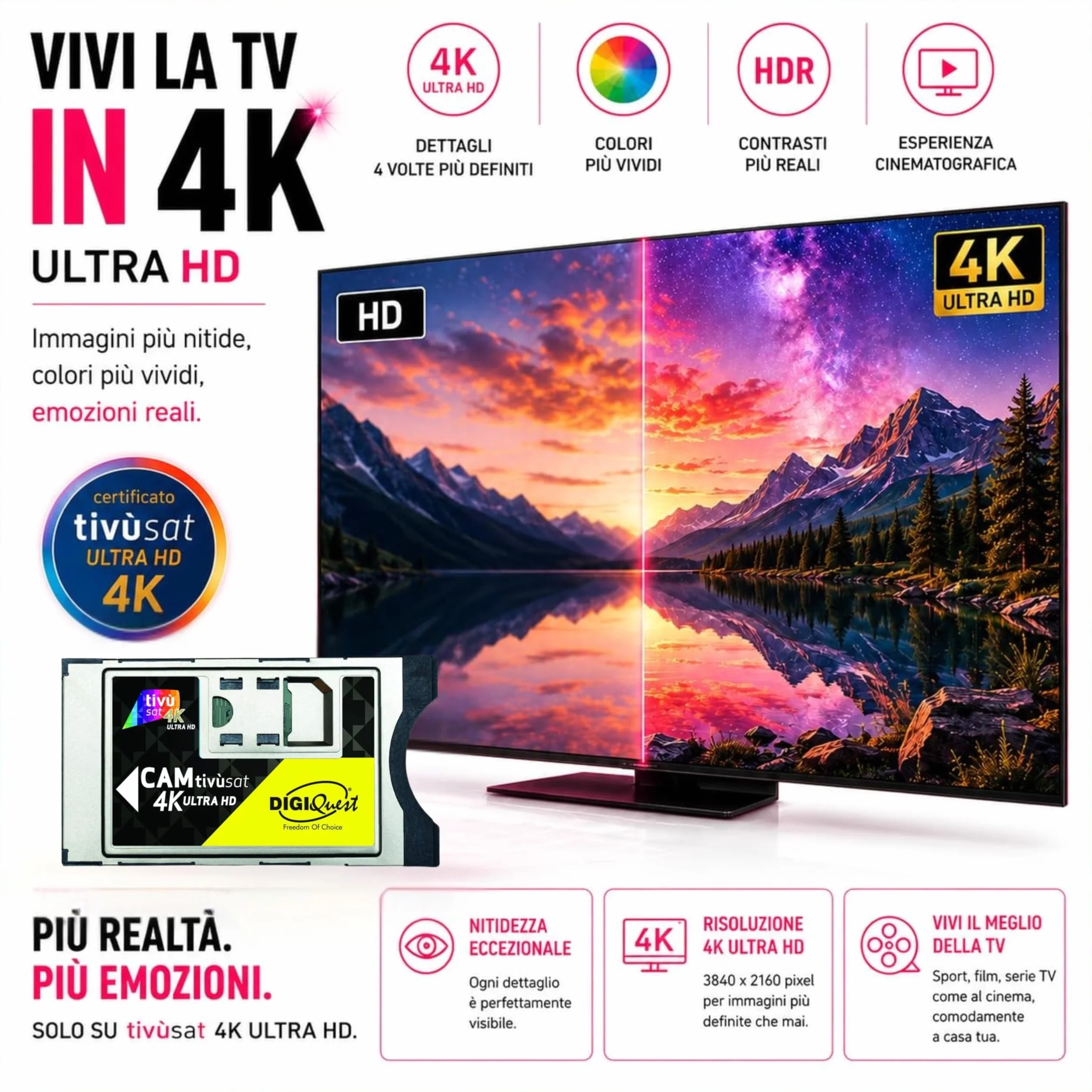 Digiquest Karta pamięci CAM Tivùsat 4K Ultra HD