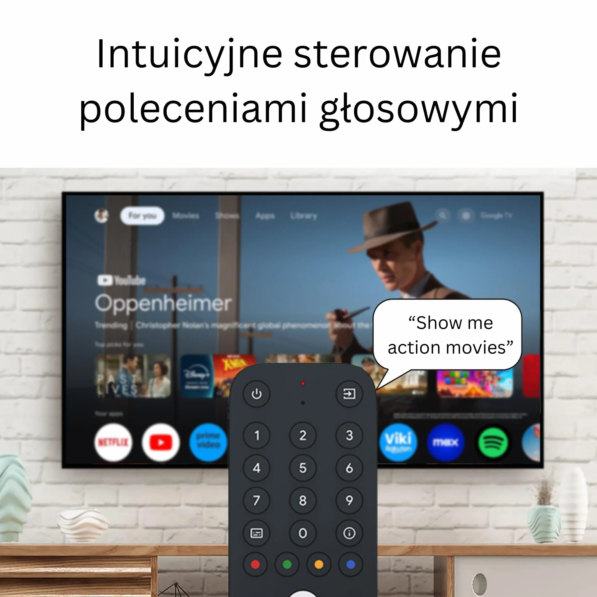 GX1 4K Streaming Box - Google TV 14 [4GB RAM, 32GB ROM] Odtwarzacz Multimedialny Smart TV, Obsługuje Netflix i Prime w 4K, AI-Upscaling, HDR10+, WiFi 6, LAN
