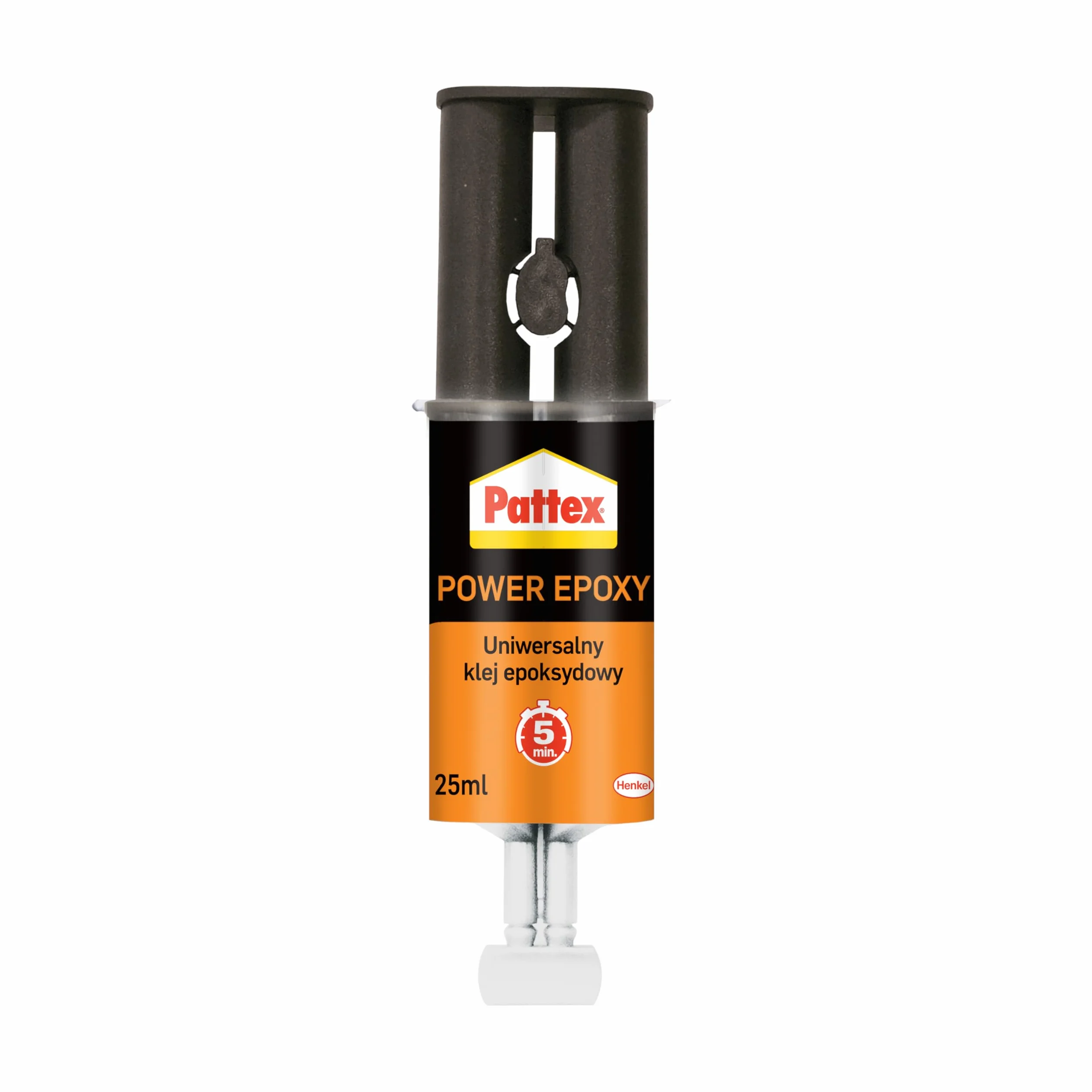 Pattex POWER EPOXY Uniwersalny klej epoksydowy 5 min łatwy w użyciu, bezbarwny, uniwersalny klej szybkowiążący, do naprawiania, klejenia i montażu, 1x25ml