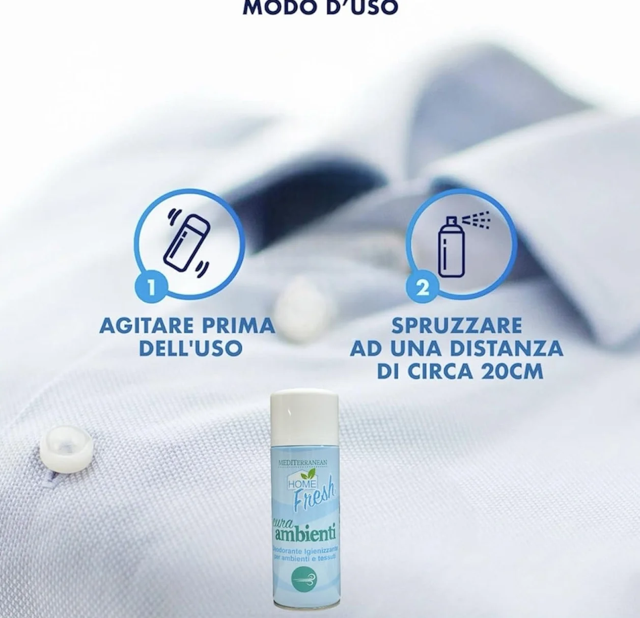 HOME PRO MEDITerranean odświeżacz powietrza w sprayu do dezynfekcji pomieszczeń tekstylia pochłaniacze zapachów, szafa i szuflady eliminuje zapachy, perfumy samochodowe, ubrania 400 ml
