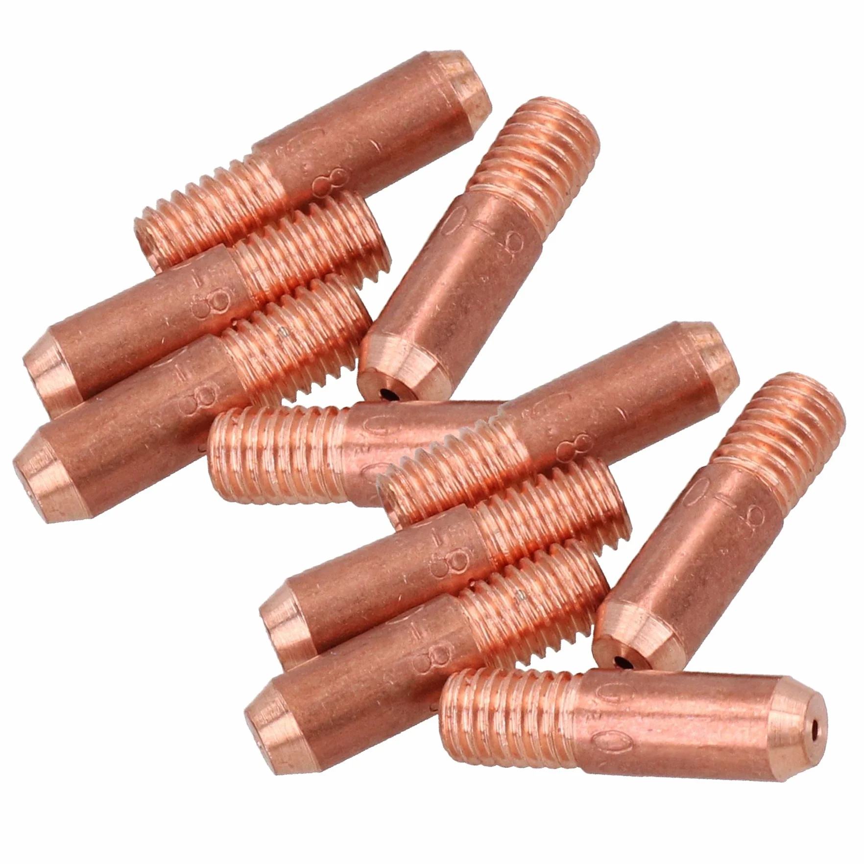 Mini końcówki kontaktowe 0,8 mm, 10 szt., hobby, palnik spawalniczy, spawarka MIG, gwint M5