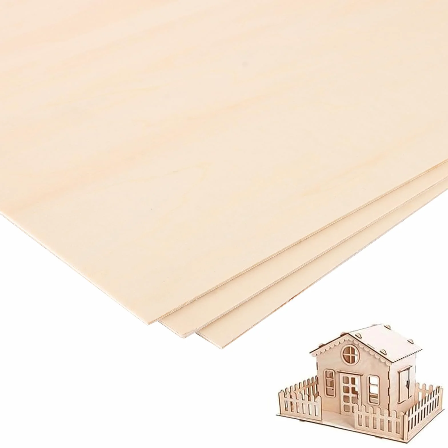 10 sztuk arkuszy sklejki 2 mm, 400 x 300 mm, A3, sklejka lipowa, 2 mm, niedokończona płyta ze sklejki do prac DIY, obróbki laserowej, modelarstwa, obrazów