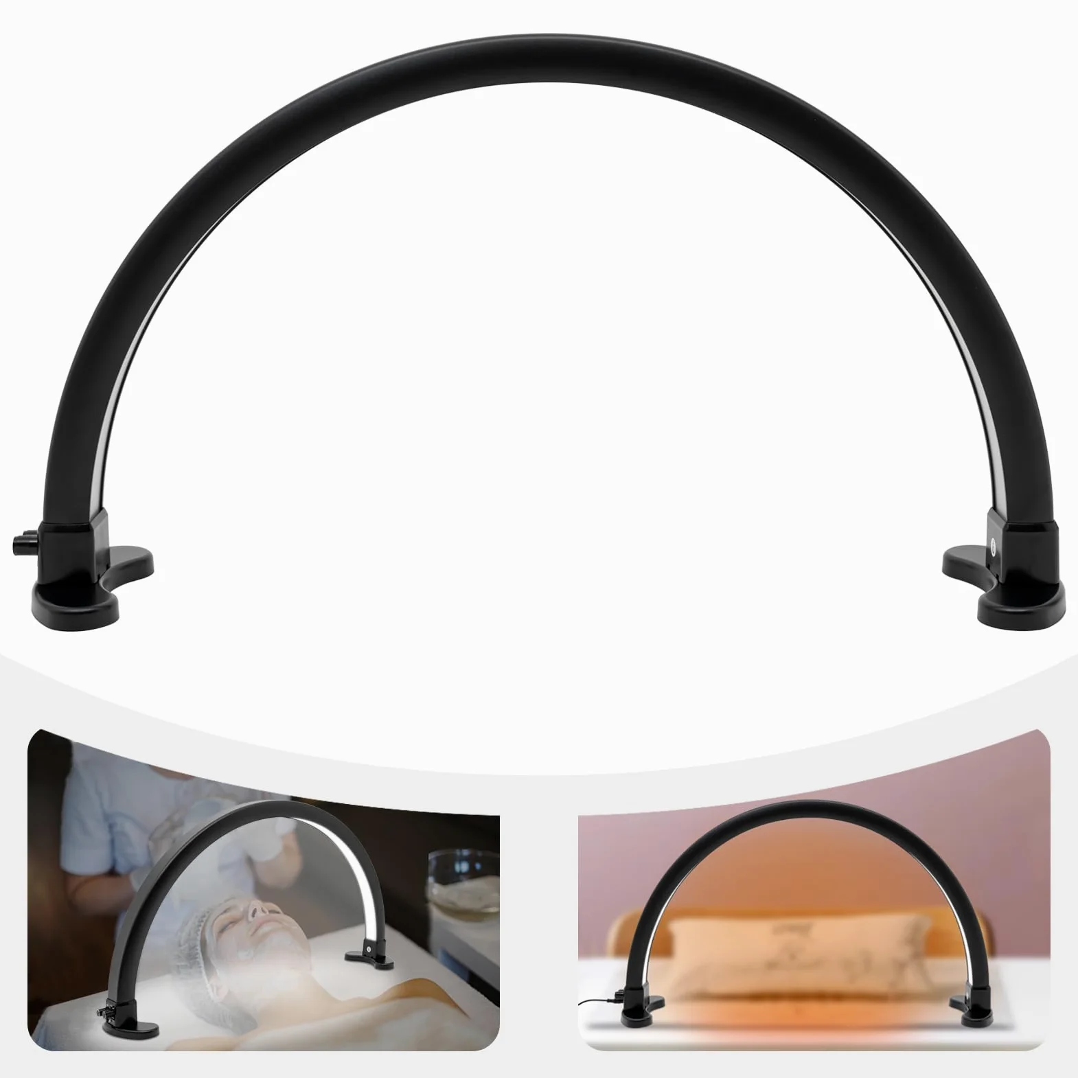 Lampa półksiężycowa do paznokci 45 W lampa biurkowa LED półksiężyc 2700-5600 K regulowana jasność rzęsy lampa stołowa przedłużająca rzęsy, do sklepów z manikiurem, salonów kosmetycznych, dla rodzin