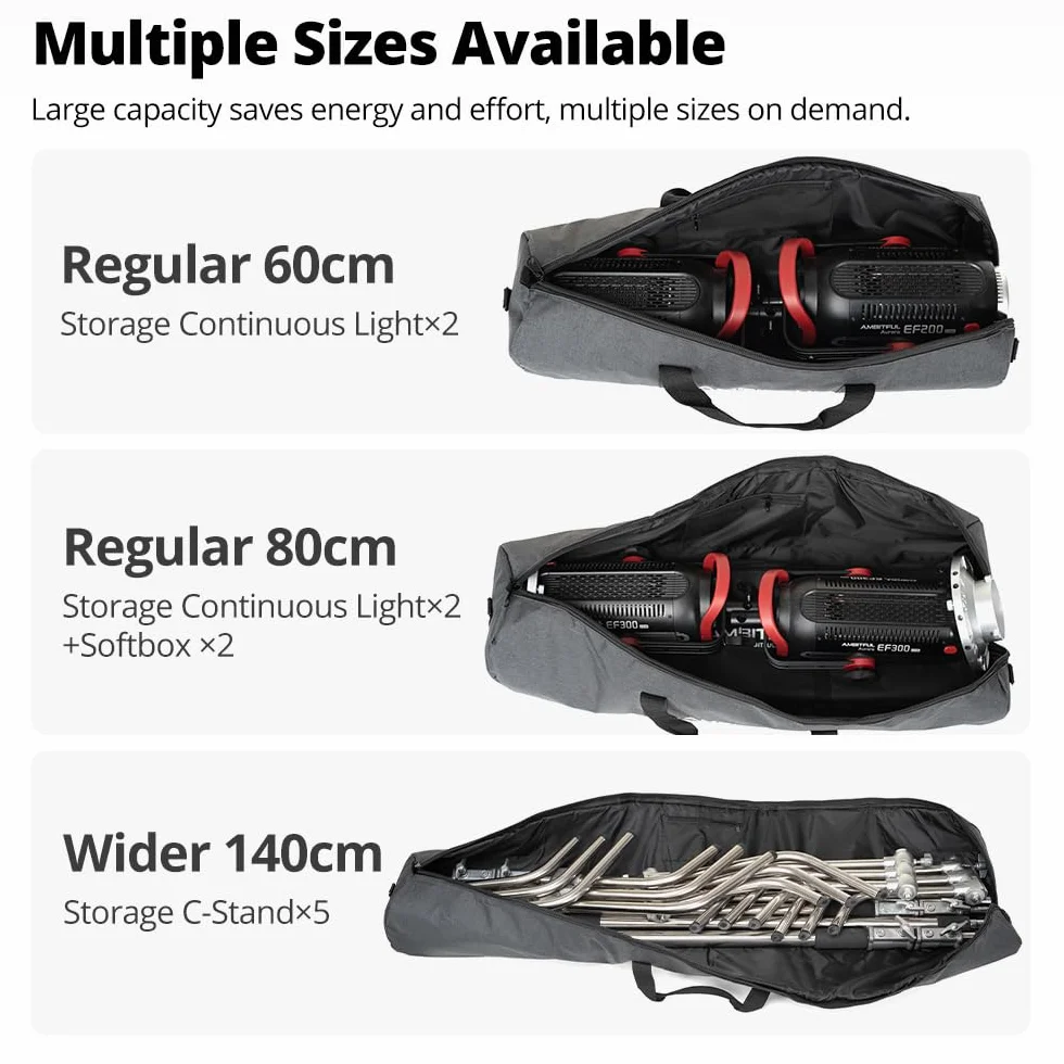 Tripod Carrying Case Bag 110cm 43.3inch for Light Stands Boom Stand Umbrella Photography Accessories