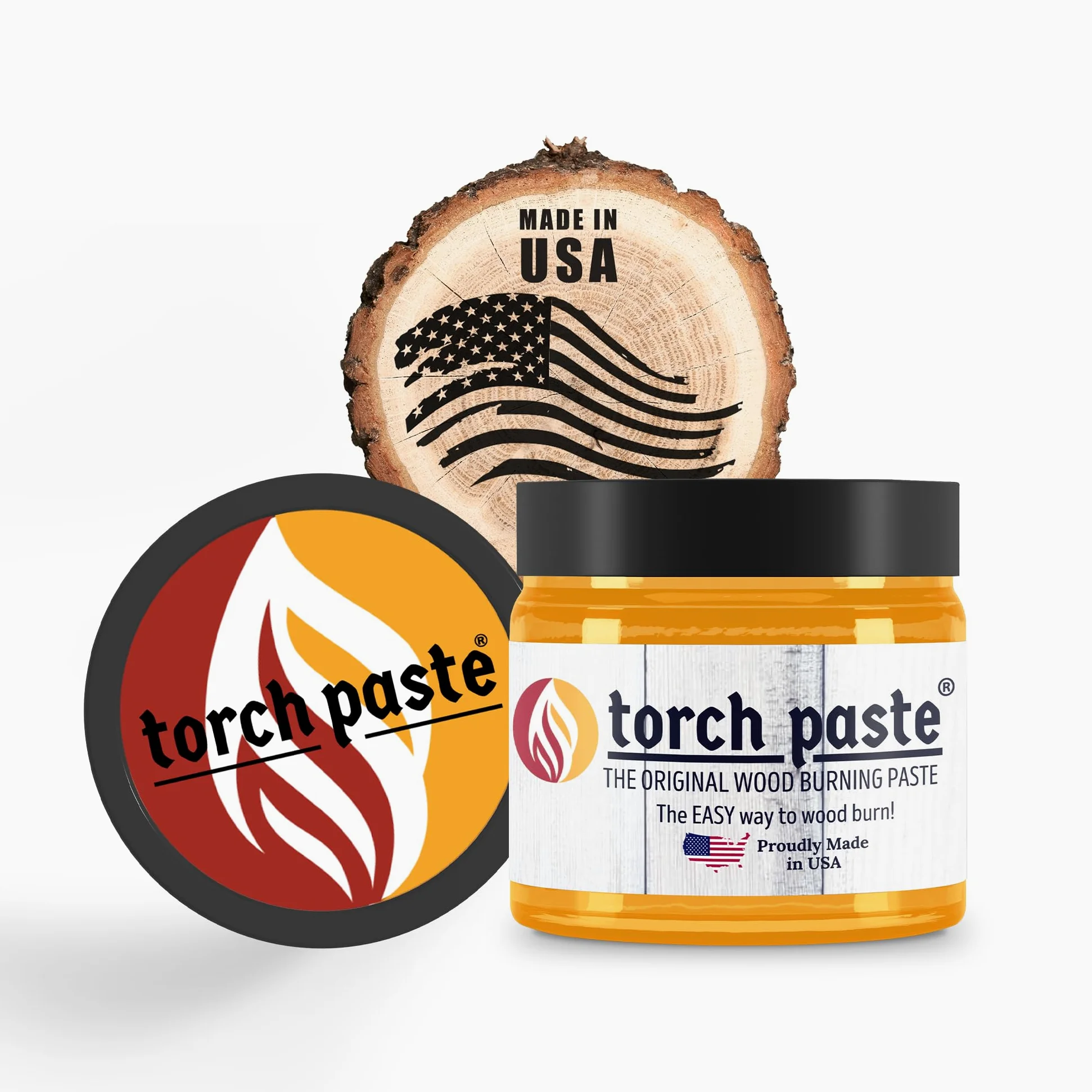 Torch Paste Oryginalna pasta opalana drewnem od 2020 r. | Testowana laboratoryjnie i certyfikat ASTM D-4236 | Nietoksyczna | Do użytku na drewnie, kartonie, płótnie, dżinsach i innych | Łatwa