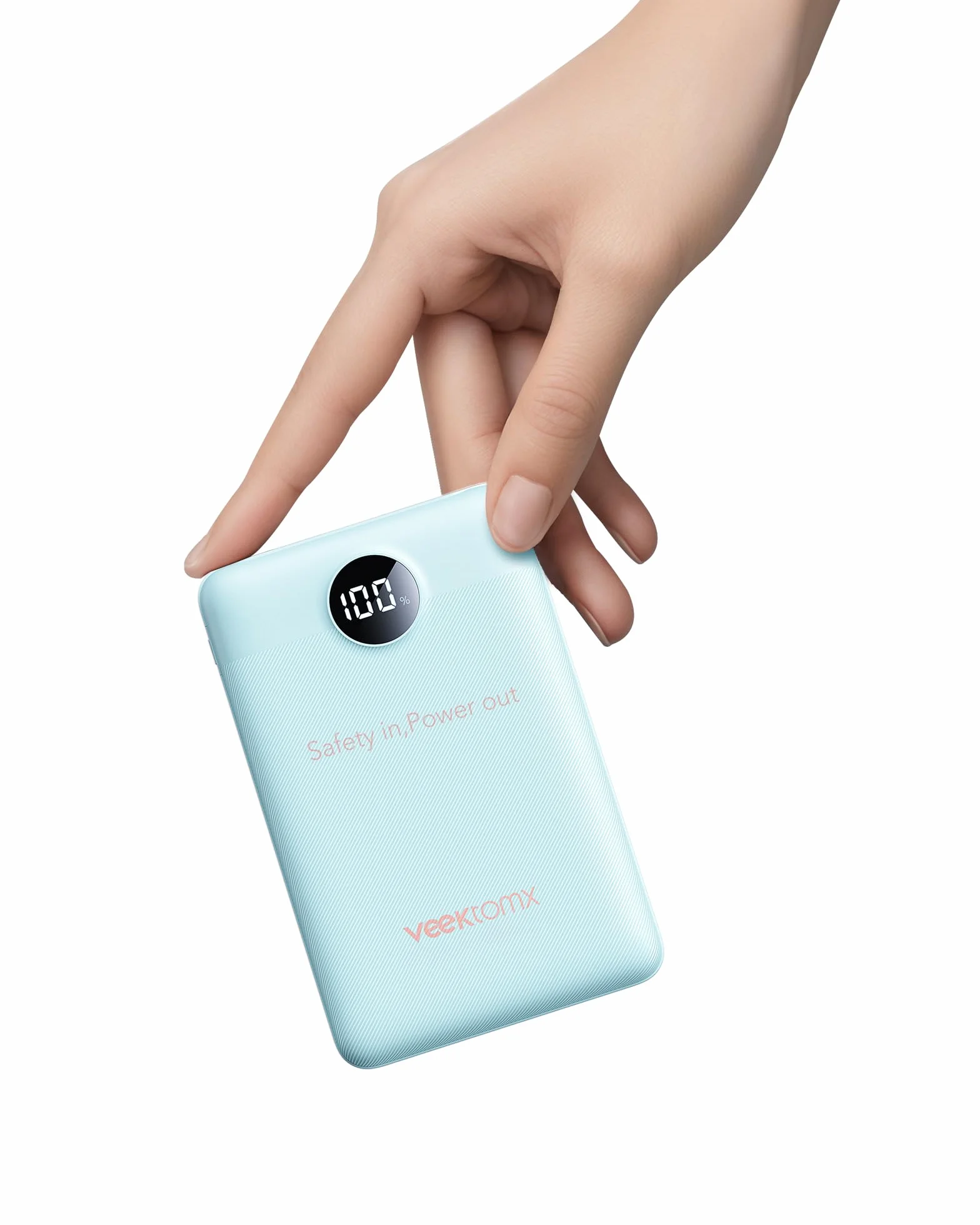 VEEKTOMX Mini Power Bank 10000mAh 22.5W Quick Charge PD 3.0 Szybkie Ładowanie Zewnętrzna Bateria Kompaktowa Ładowarka iPhone 16 (Blue)