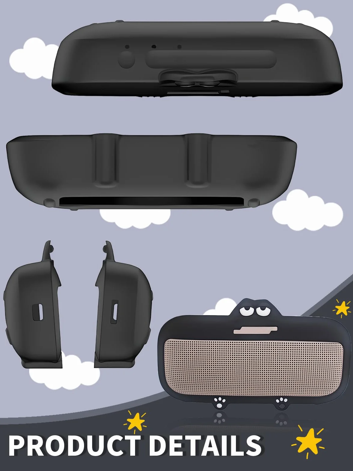 Silikonowe etui do głośnika Bluetooth Bose SoundLink Flex (2. generacji), antypoślizgowe, odporne na wstrząsy i stylowe, czarne