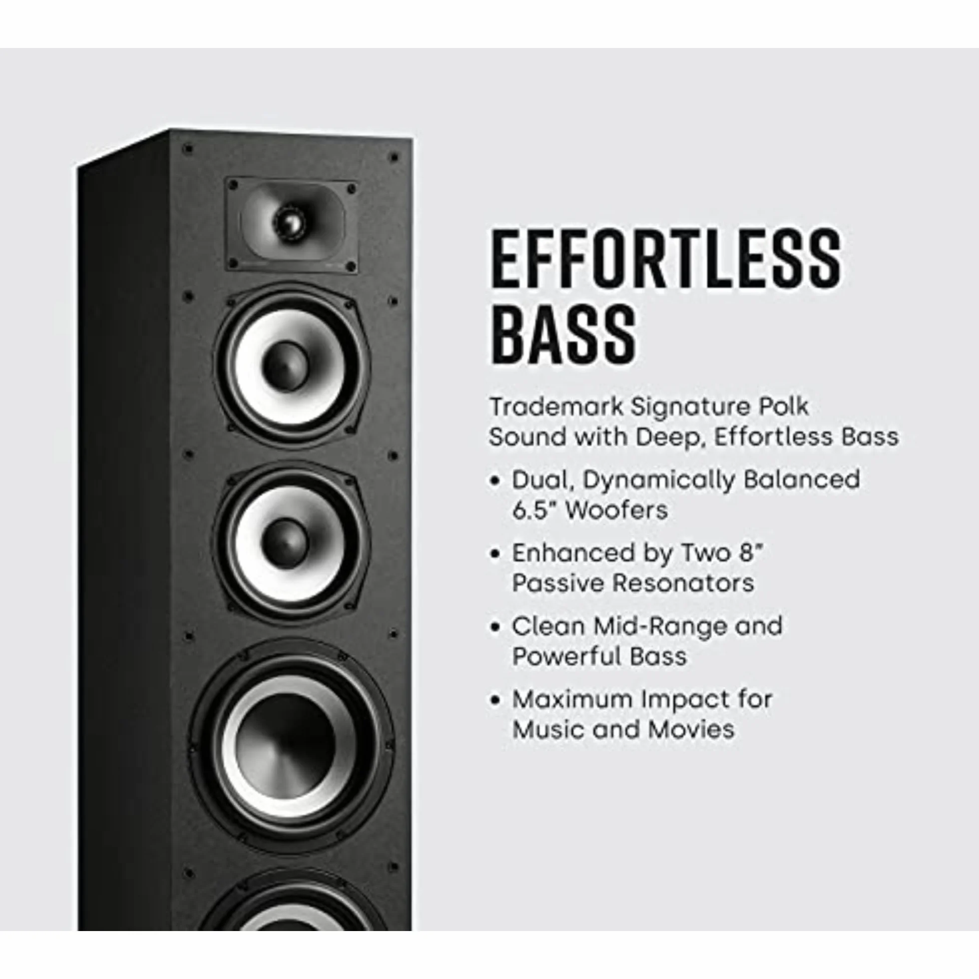 Polk Audio Monitor XT70BK głośnik stojący Hi-Fi Hi-Res Dolby Atmos DTS:X Czarny