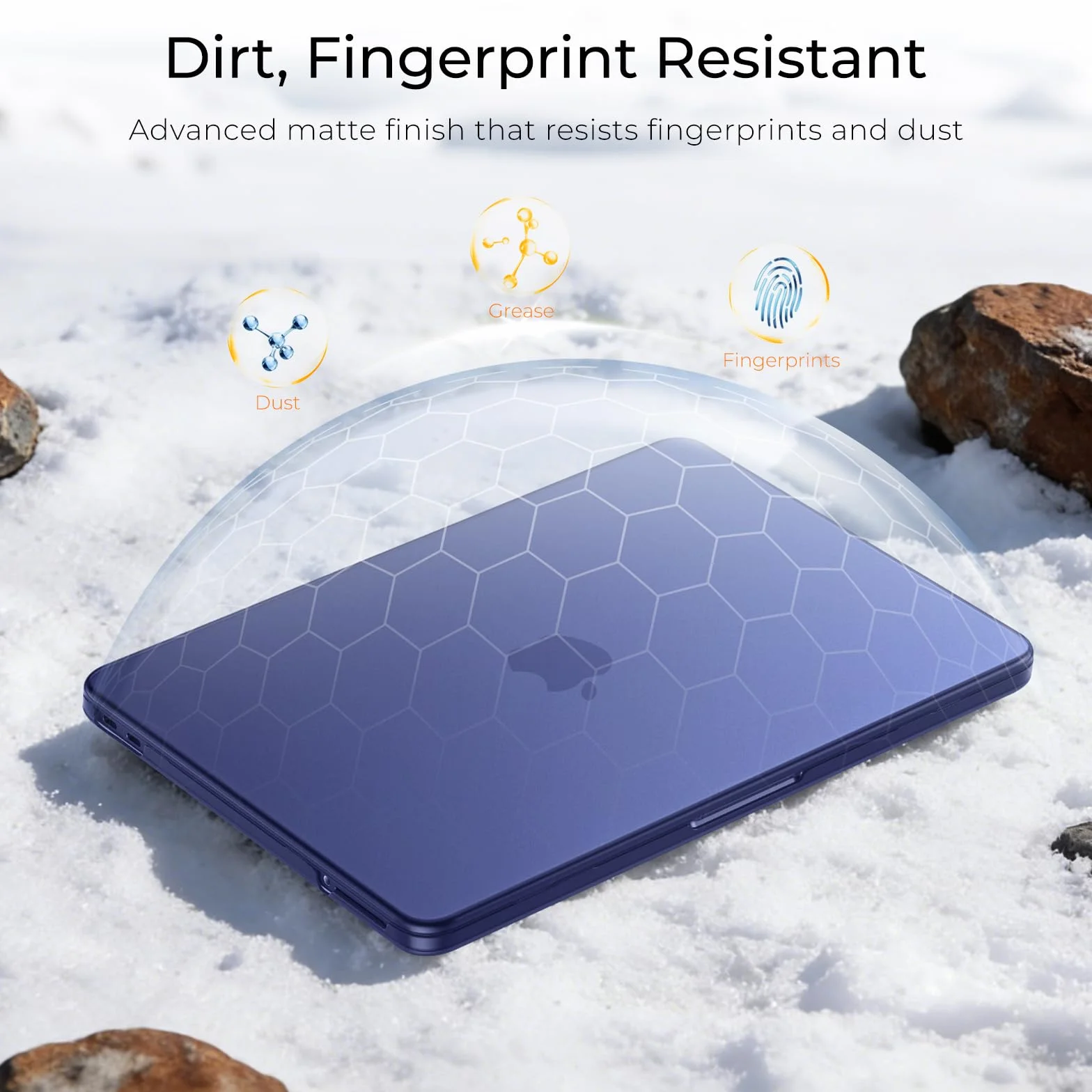 EooCoo Etui Kompatybilne z Apple MacBook Neo 2026,13"Laptop Mac A3404 z Chip A18 Pro i 13"Wyświetlaczem Liquid Retina,Ultracienkie Matowe Sztywne Plastikowe Osłona Ochronna-Indygo