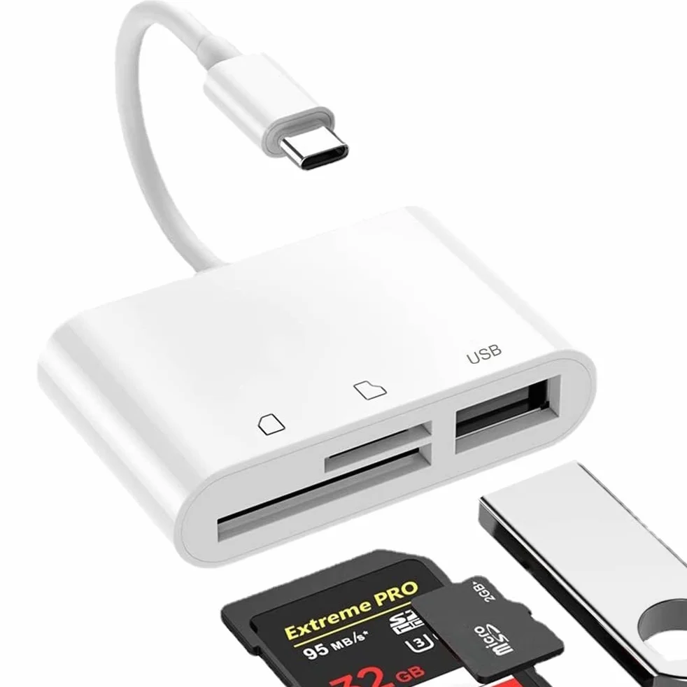 Czytnik kart SD micro SD USB C adapter pamięci kompatybilny MacBook iPhone iPad Samsung Galaxy Laptop