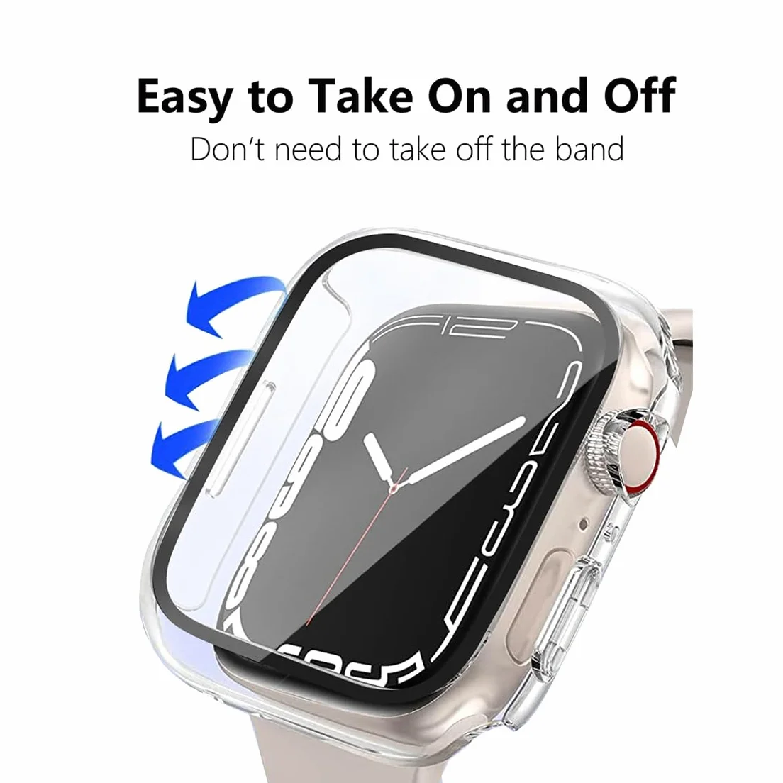Twarde etui Apple Watch Series 11 10 46 mm, hartowane szkło, pełne pokrycie, matowe x 2