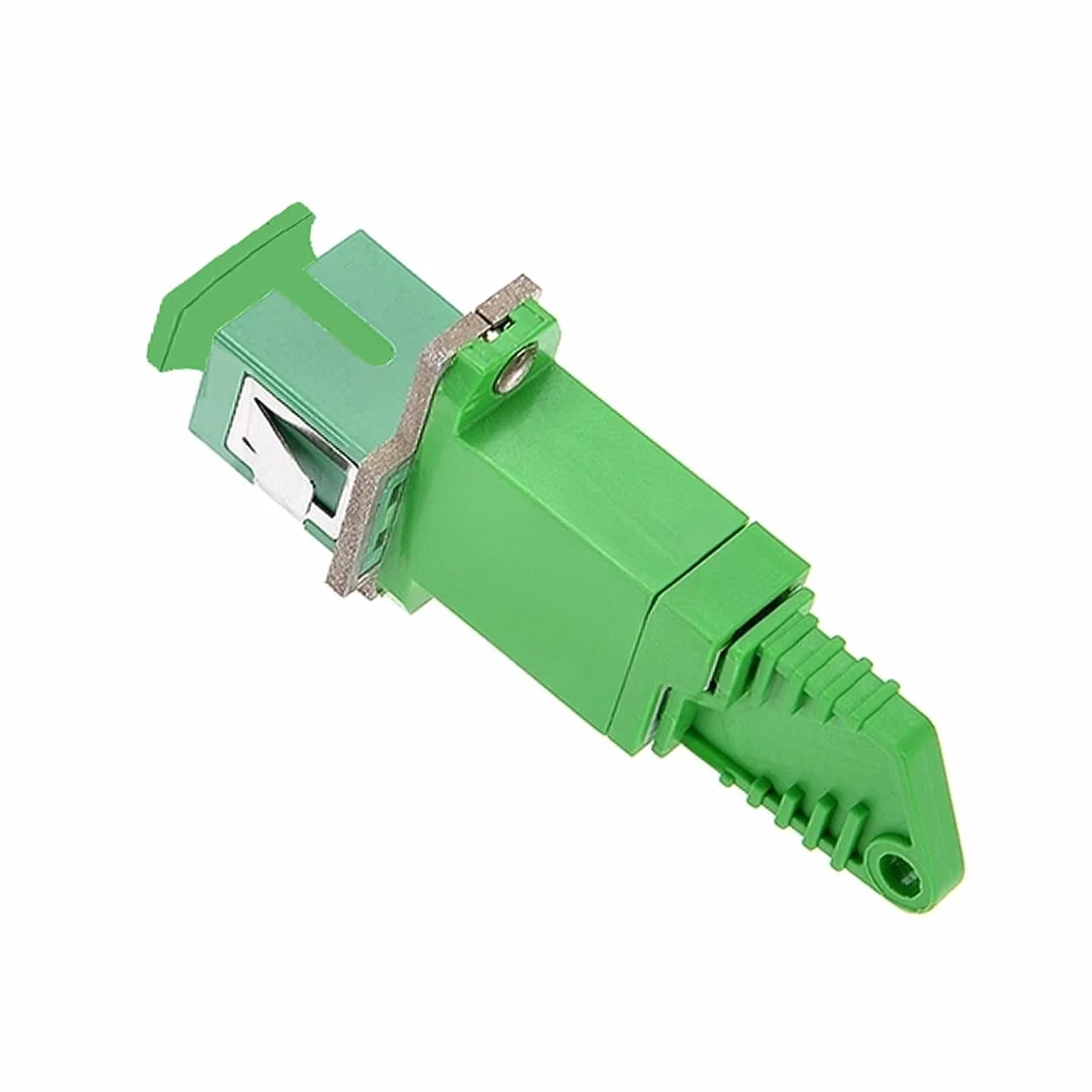 Elfcam - Adapter światłowodowy Simplex E2000/APC żeński na SC/APC żeński, zestaw 1 szt