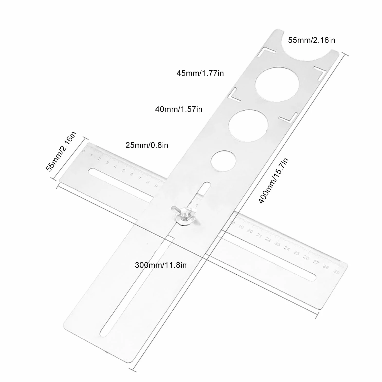 Lokalizator Otworów w Płytkach Dokładny Pomiar Przenośny Lokalizator Otworów w Płytkach Ceramicznych ze Stali Nierdzewnej Uniwersalne Narzędzie do Dziurkowania w Marmurze do