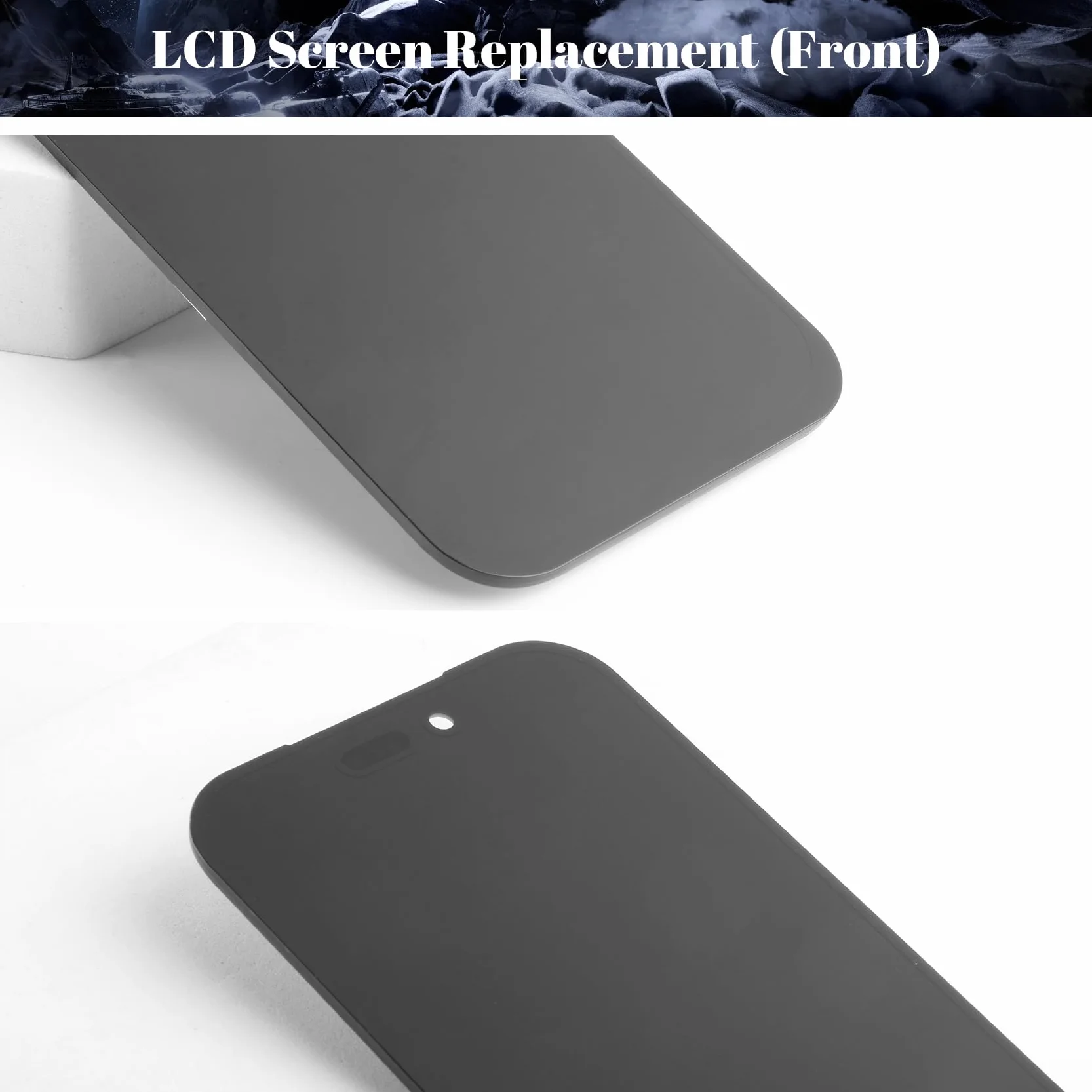 iPhone 17 Pro ekran LCD zamiennik czarny 6,7-calowy wyświetlacz COF Digitizer rama montaż 3D Touch Face ID True Tone HD+ zestaw naprawczy