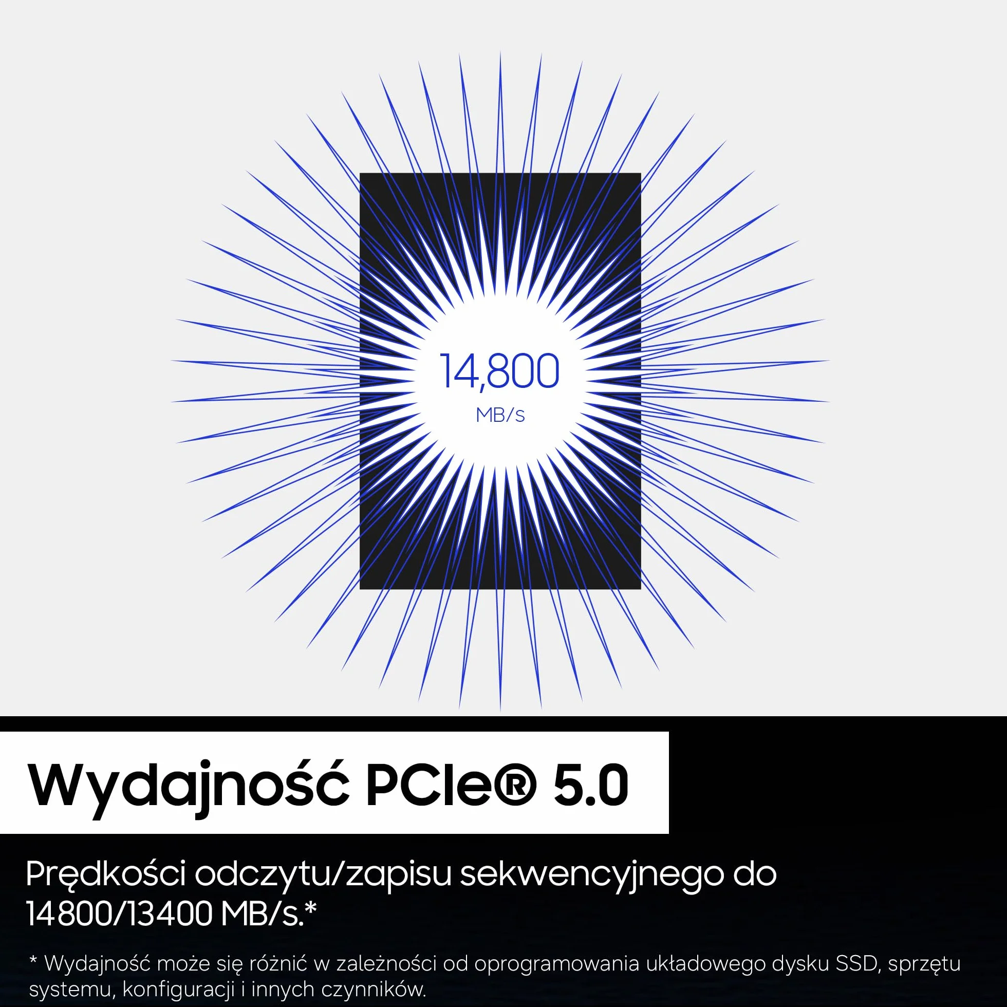 Samsung 9100 PRO NVMe M.2 SSD 2TB PCIe 5.0 wewnętrzny dysk SSD do gier edycji wideo AI czarny MZ-VAP2T0BW