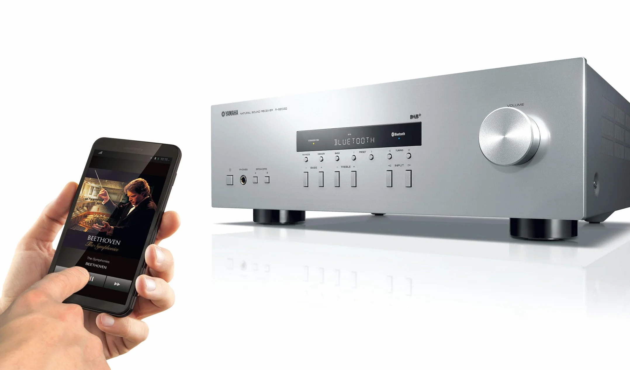 Yamaha RS-202D odbiornik stereo DAB srebrny