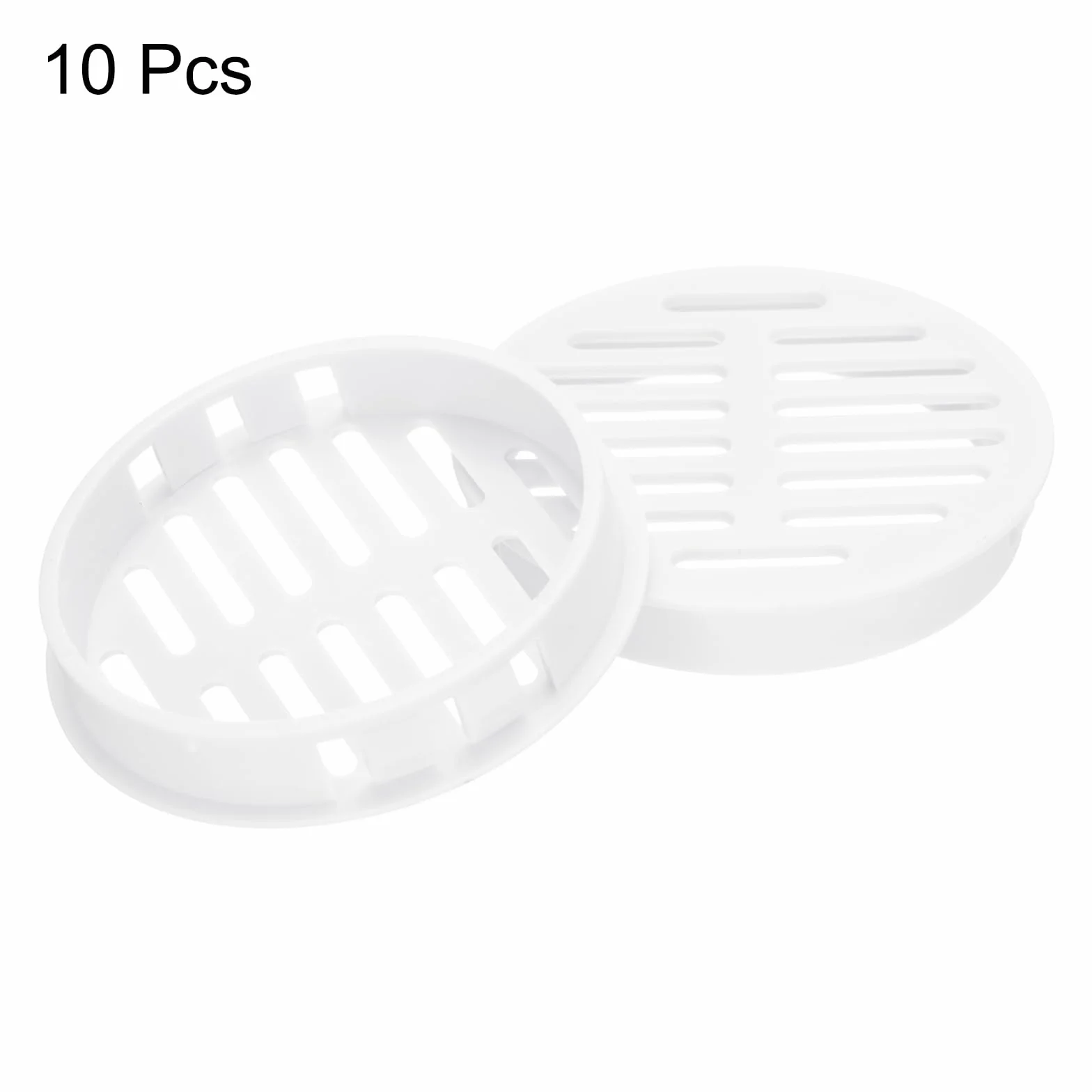 QUARKZMAN 10 sztuk 60 mm / 2,4 cala kratki okrągłe podsufitkowe sufitowe osłona wentylacyjna z tworzywa sztucznego biały do łazienki domu biura kuchni szafy szafy