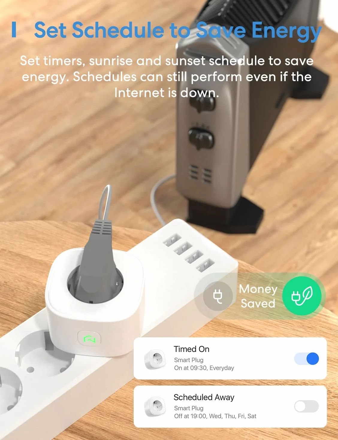 Meross Smart Plug WiFi 16A 3840W kompatybilny z Apple HomeKit, Alexa, Google Assistant, SmartThings Pakiet 4