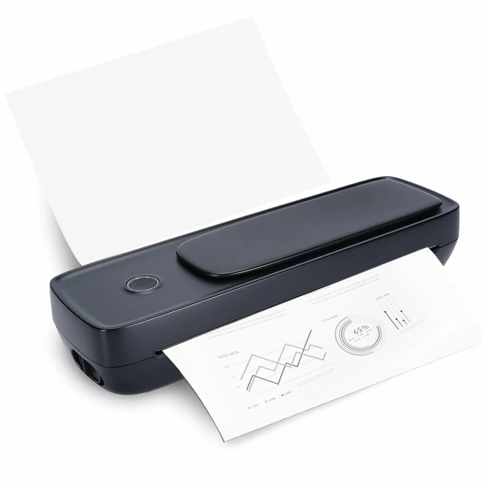 Mobilna drukarka termiczna Bluetooth 300 DPI Inkless, przenośna bezprzewodowa do telefonów Android iOS