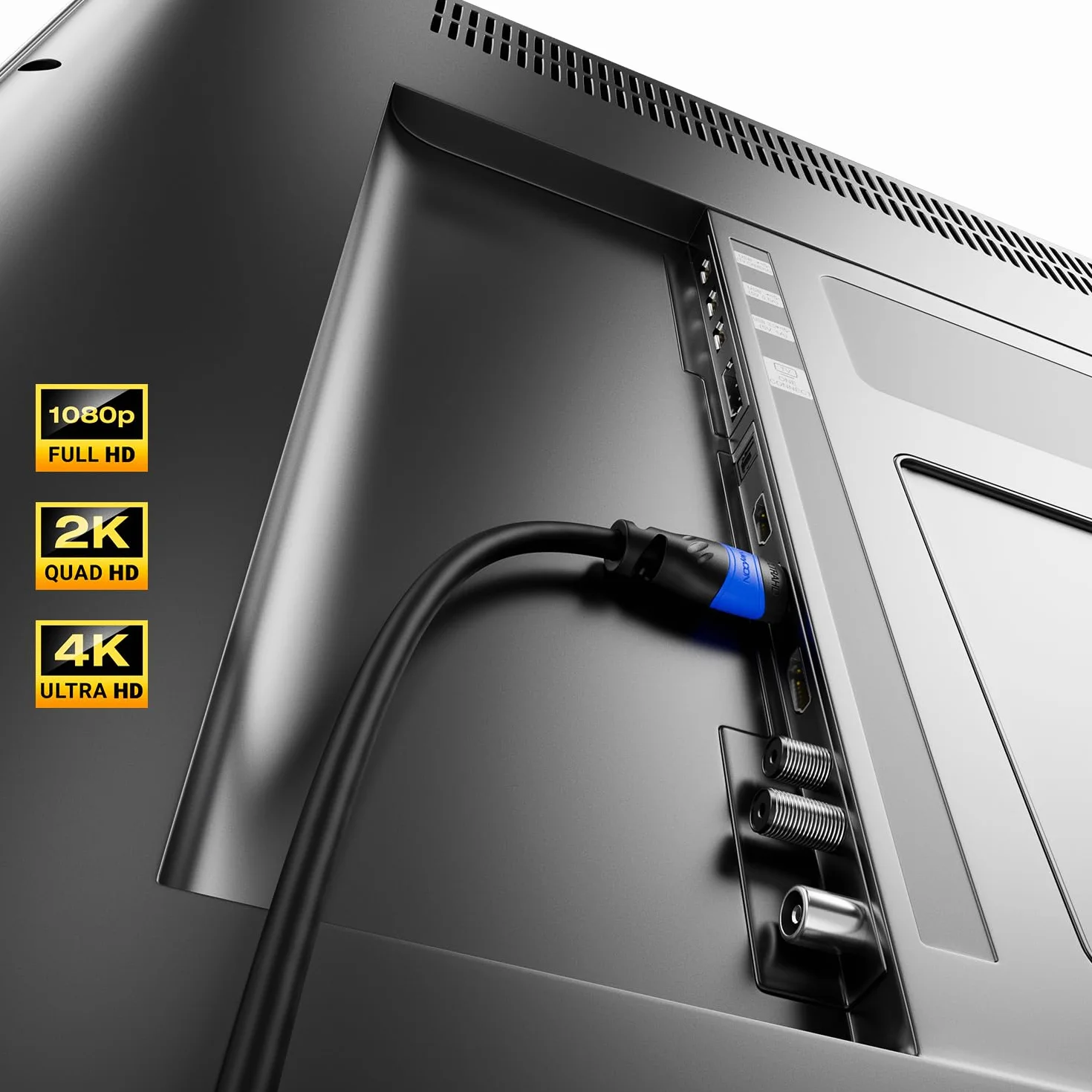deleyCON 1,5m HDMI Kabel 2.0a/b High Speed z Ethernet UHD 4K 60Hz HDR HDCP 2.2 18Gbps Czarny