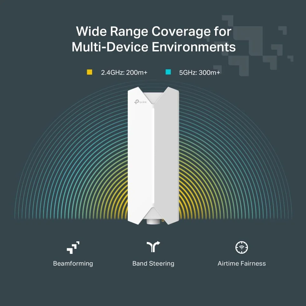 TP-Link Festa F65-Outdoor | Zewnętrzny punkt dostępowy WiFi 6 AX3000 | Obudowa IP67 | Obsługa PoE