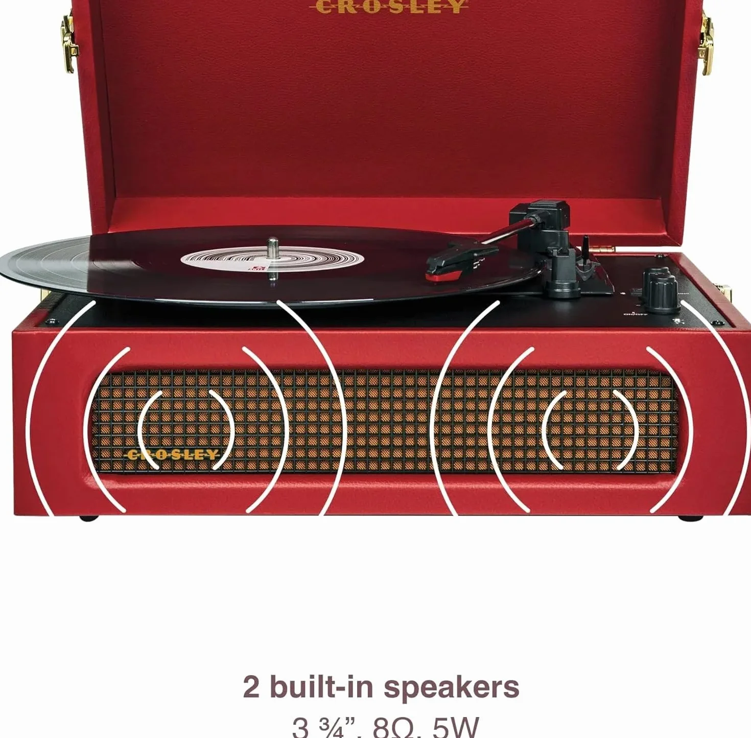 Crosley Voyager - Burgunderrot, CR8017B-BUR4, rozmiar uniwersalny, czerwony burgund