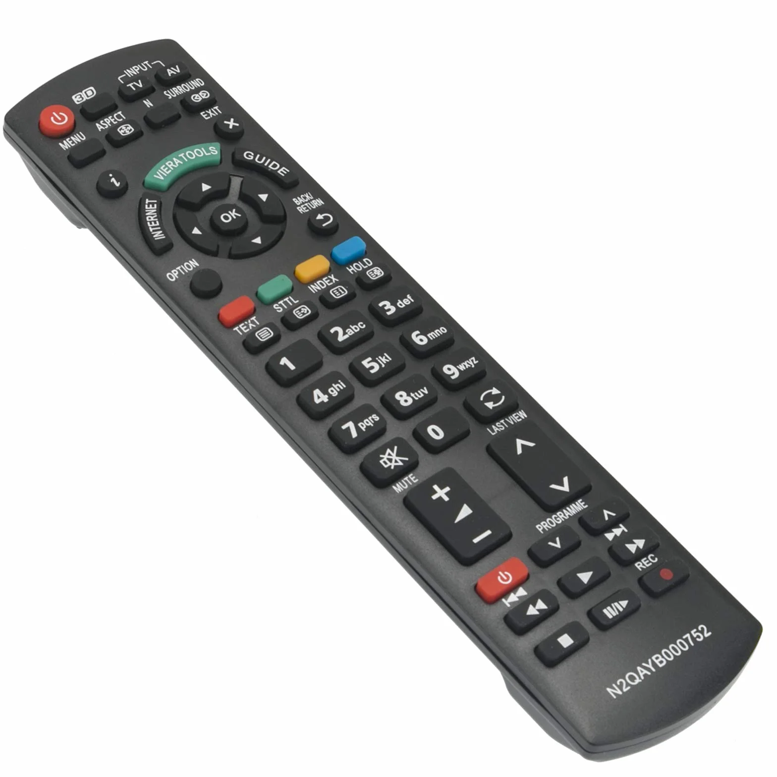 Vinabty Zastępczy pilot N2QAYB000752 N2QAYB000753 pasuje do Panasonic TX-L32ET5 TX-L37ET5 TX-L42ET5 TX-L42ETW5 TX-L47ET5 TX-L47ETW5 TX-L55ET5 TX-L55ETW5 TX-LR32ET5 TX-LR42ET5 TX-LR47ET5 TX-LR55ET5