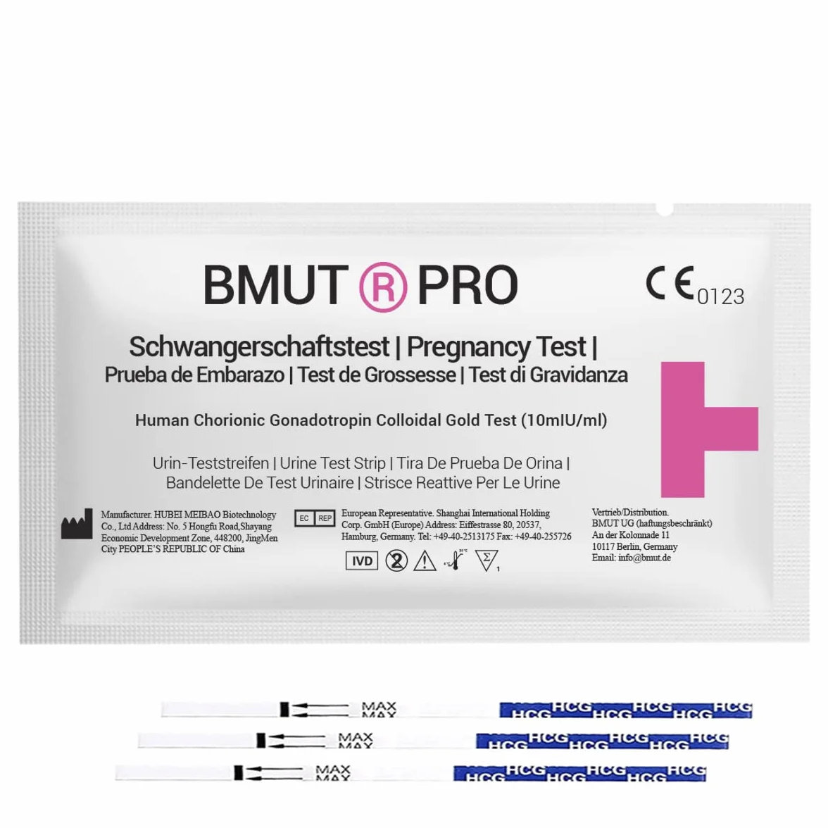 50 x bardzo czuły test ciążowy HCG 10 miu/ml – wczesny test ciążowy – paski testowe na mocz