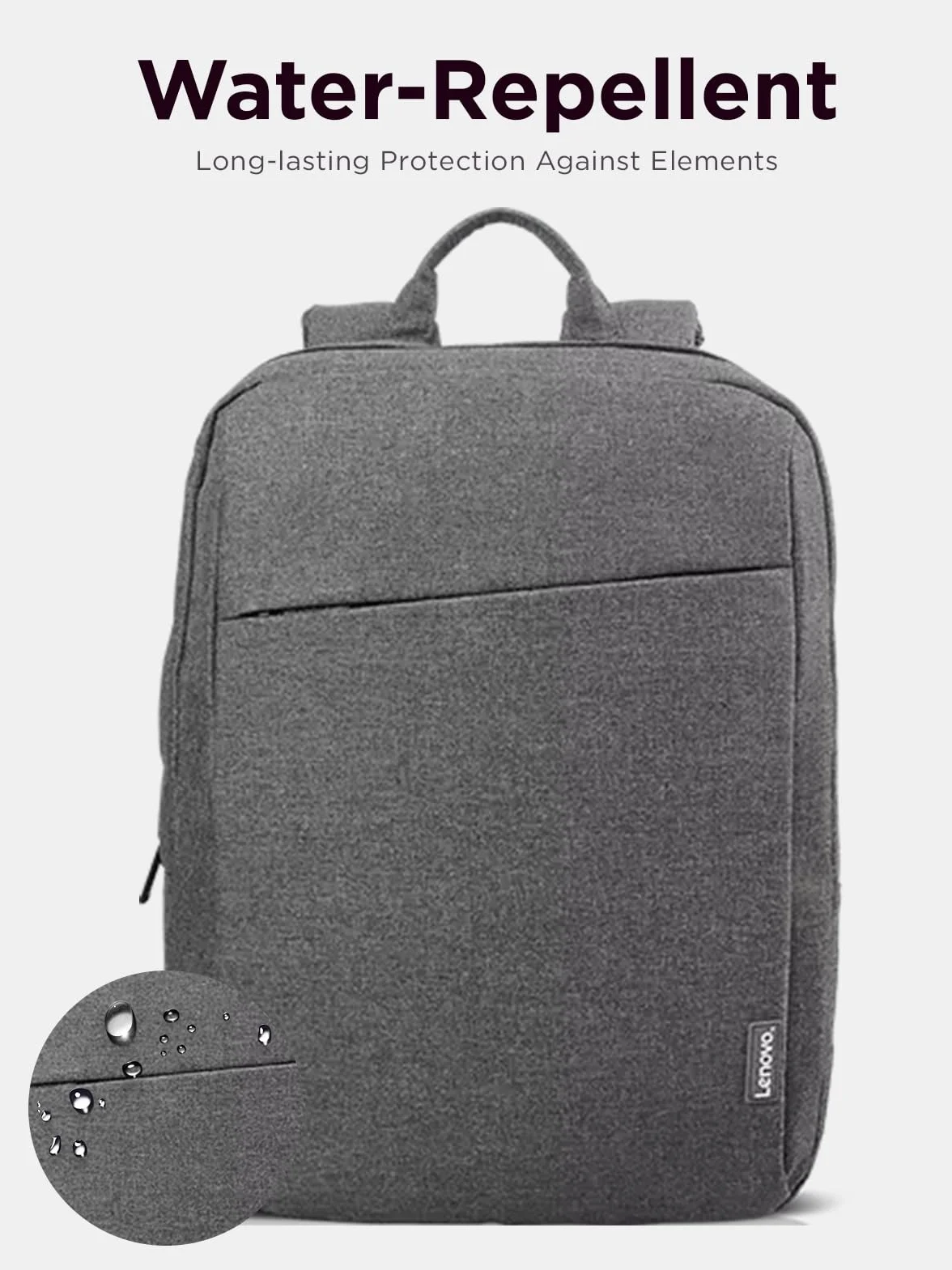 Lenovo Plecak na laptopa B210 na co dzień, 15,6", wyściełany schowek na laptopa/tablet, trwały i wodoodporny materiał, lekki, szary