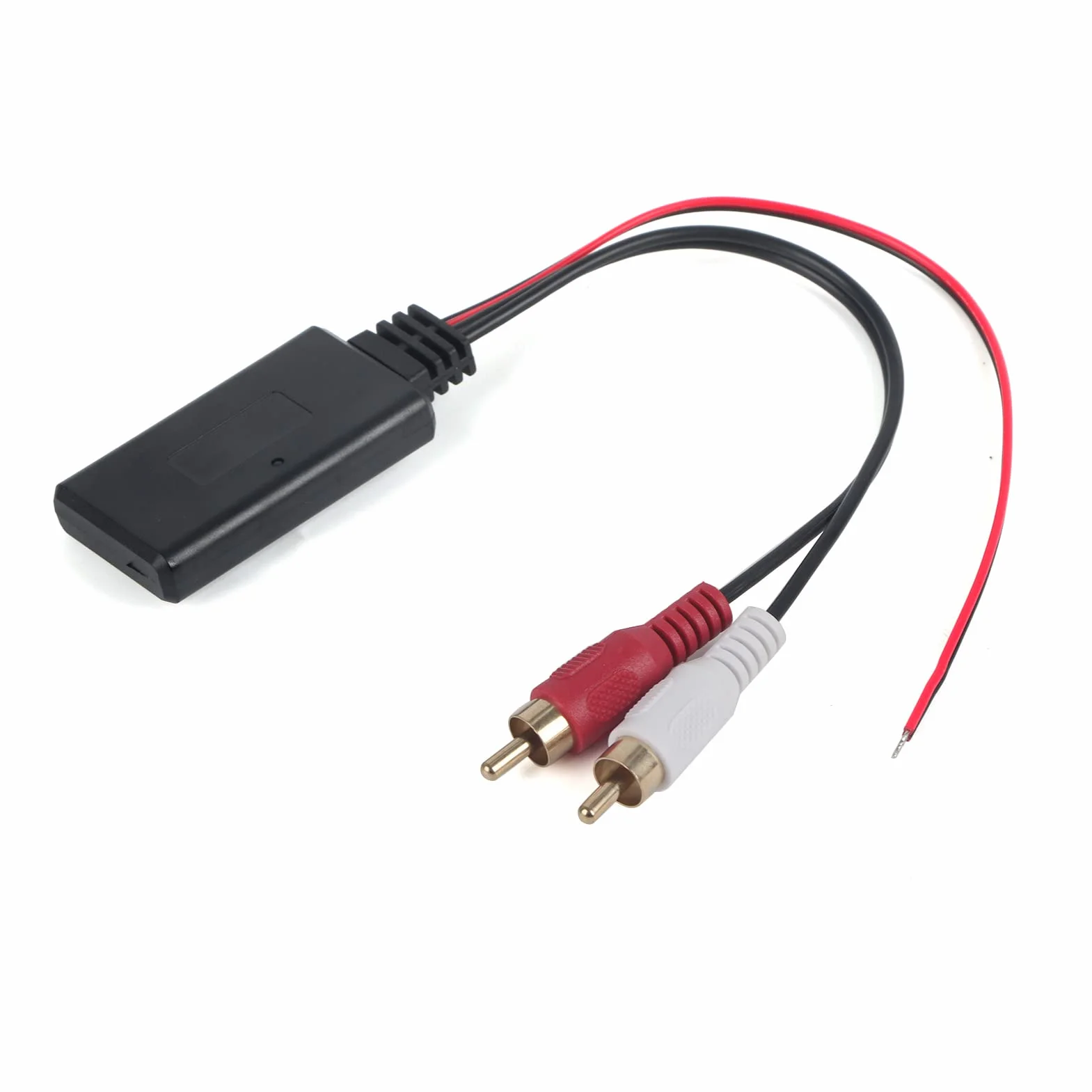 Qiilu samochodowy adapter audio Bluetooth, wejście Aux uniwersalny bezprzewodowy adapter modułu Bluetooth AUX Audio 2 kabel złącze radia samochodowego