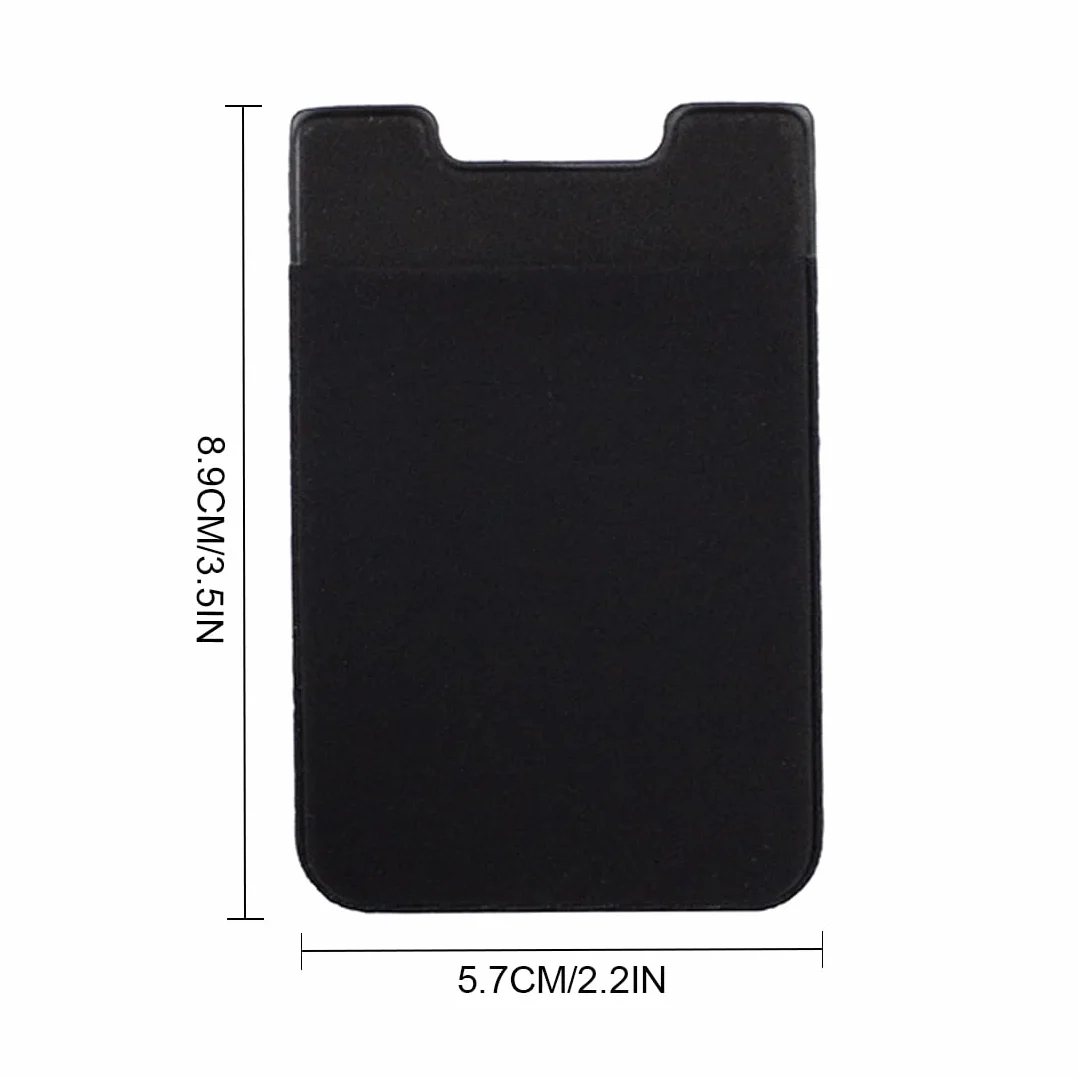 2 sztuki samoprzylepnych uchwytów na karty, etui na telefon komórkowy, etui na karty, portfel, etui na telefon komórkowy, etui samoprzylepne, smukłe etui na telefon komórkowy, czarno-szare