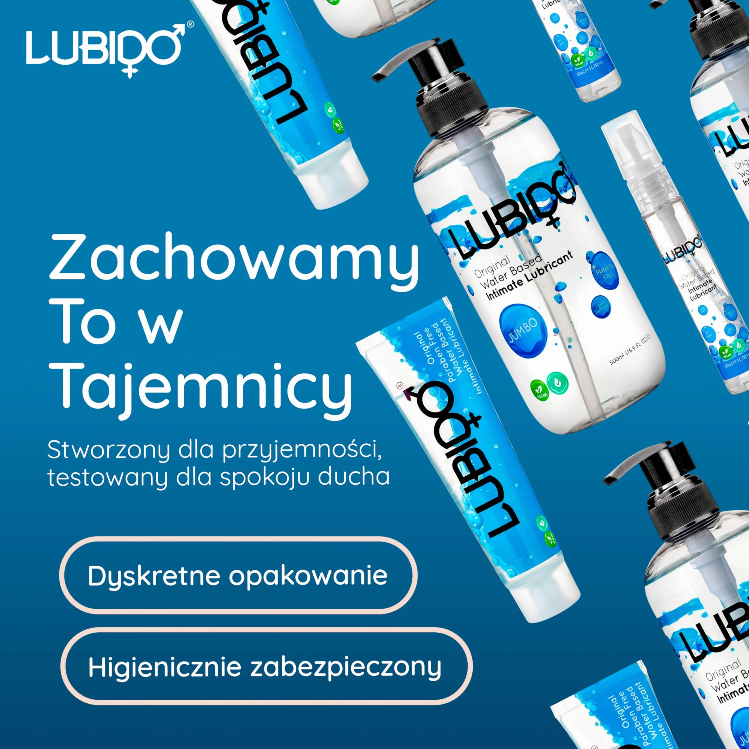 Oryginalny żel intymny na bazie wody bez parabenów od Lubido – 30ml (Zestaw 3)