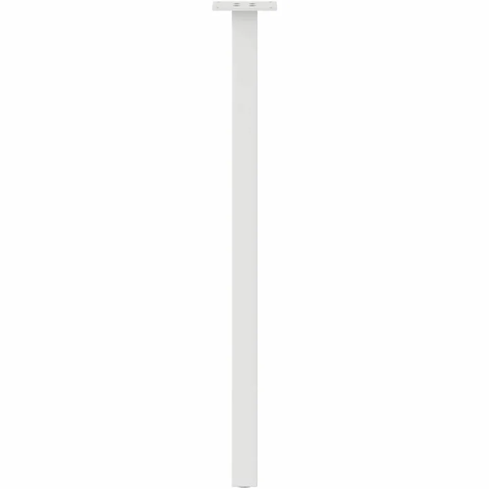 Nogi stołowe do konsoli 4 sztuki białe 72 cm stal | Malowane proszkowo, odporne na zarysowania gumowe podkładki, śruby w zestawie, wsporniki 100 x 100 mm