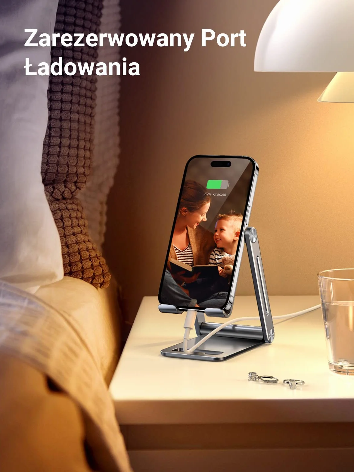 UGREEN Uchwyt na Telefon Aluminiowy Regulowany Składany Kompatybilny z iPhone Galaxy Redmi