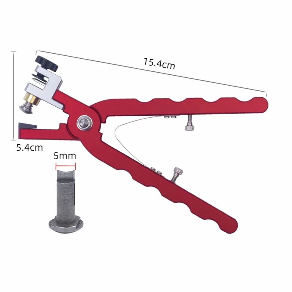 Dellx Watch Bracelet Cutting Plier for Straps to Fix Catches Spring Bar Hand Tool Pliers Red Straight