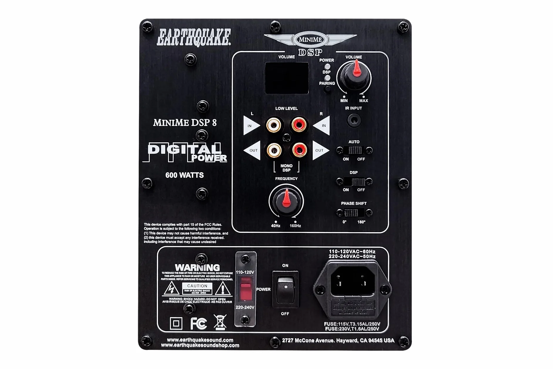 Earthquake Sound MiniMe-DSP-P8 8" 600 W Powered Subwoofer z DSP Control